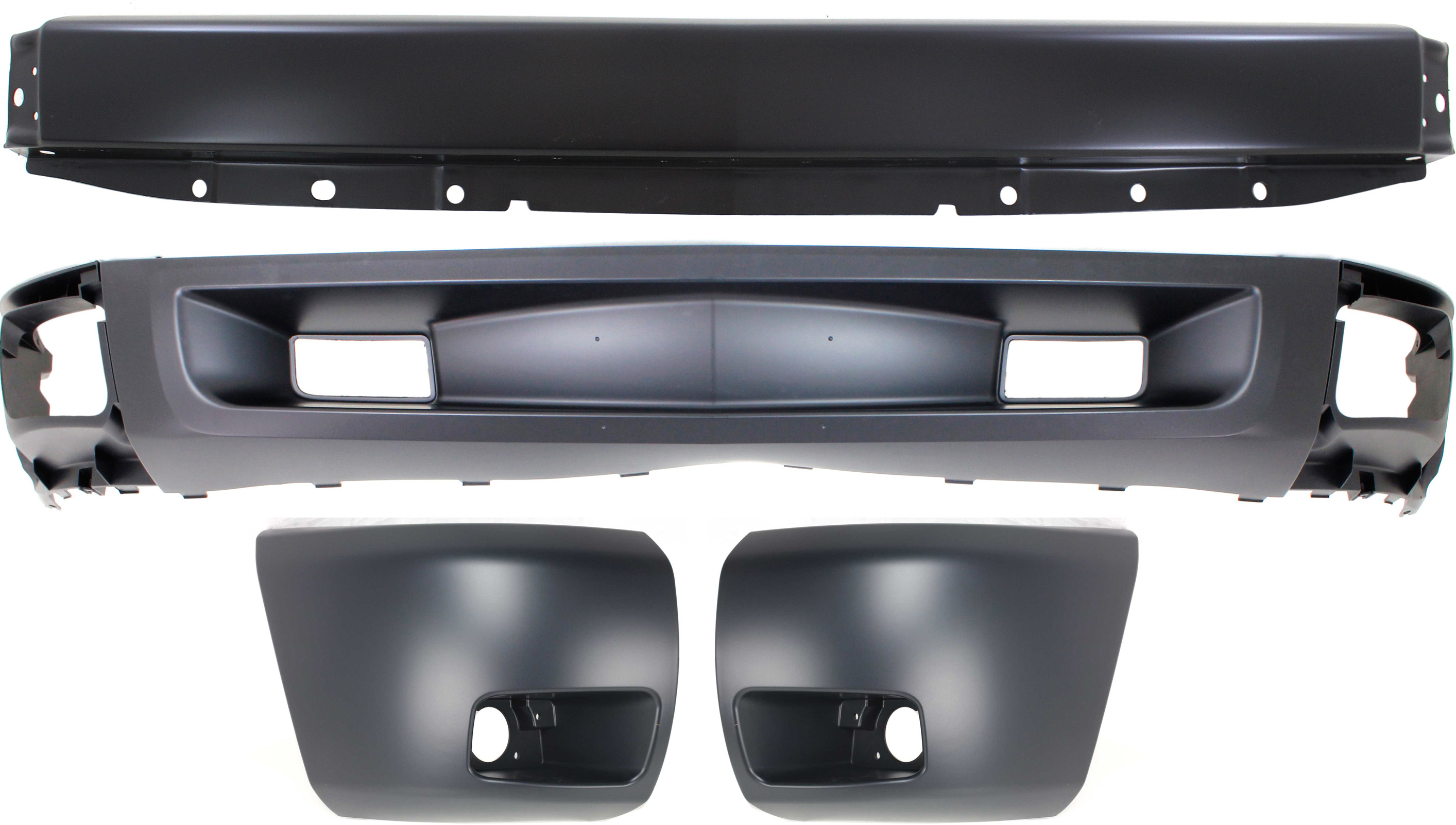AM SILVERADO 1500-07-08 FRONT BUMPER 4 pc kit with Bumper End and Valance Excludes 2007 Classic SKU KIT 050117-22 Partslink GM1002828 GM1004147 GM1005147 GM1092246 OEM 15836962-15891681-15891682-207