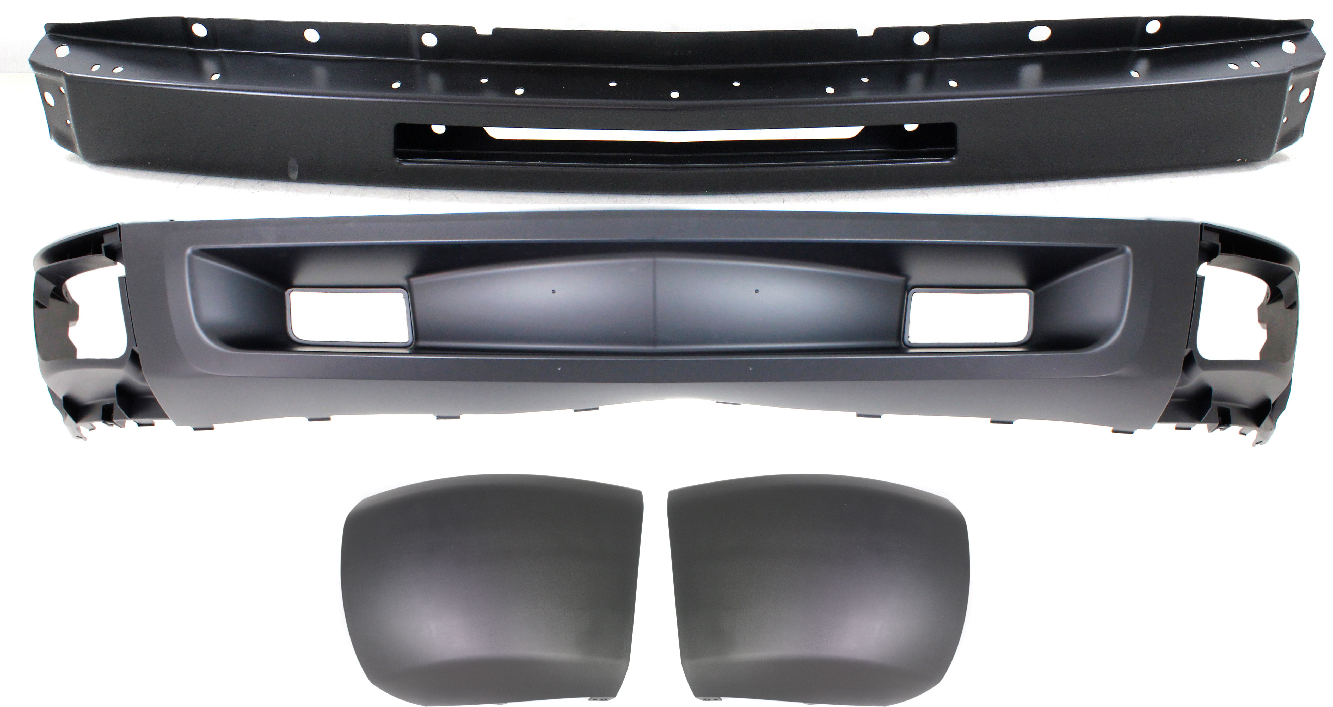 AM SILVERADO 1500-09-13 BUMPER 4 pc kit with Bumper End and Valance SKU KIT 050117-39 Partslink GM1002836 GM1004146 GM1005146 GM1092246 OEM 15941837-15941850-15838397-158