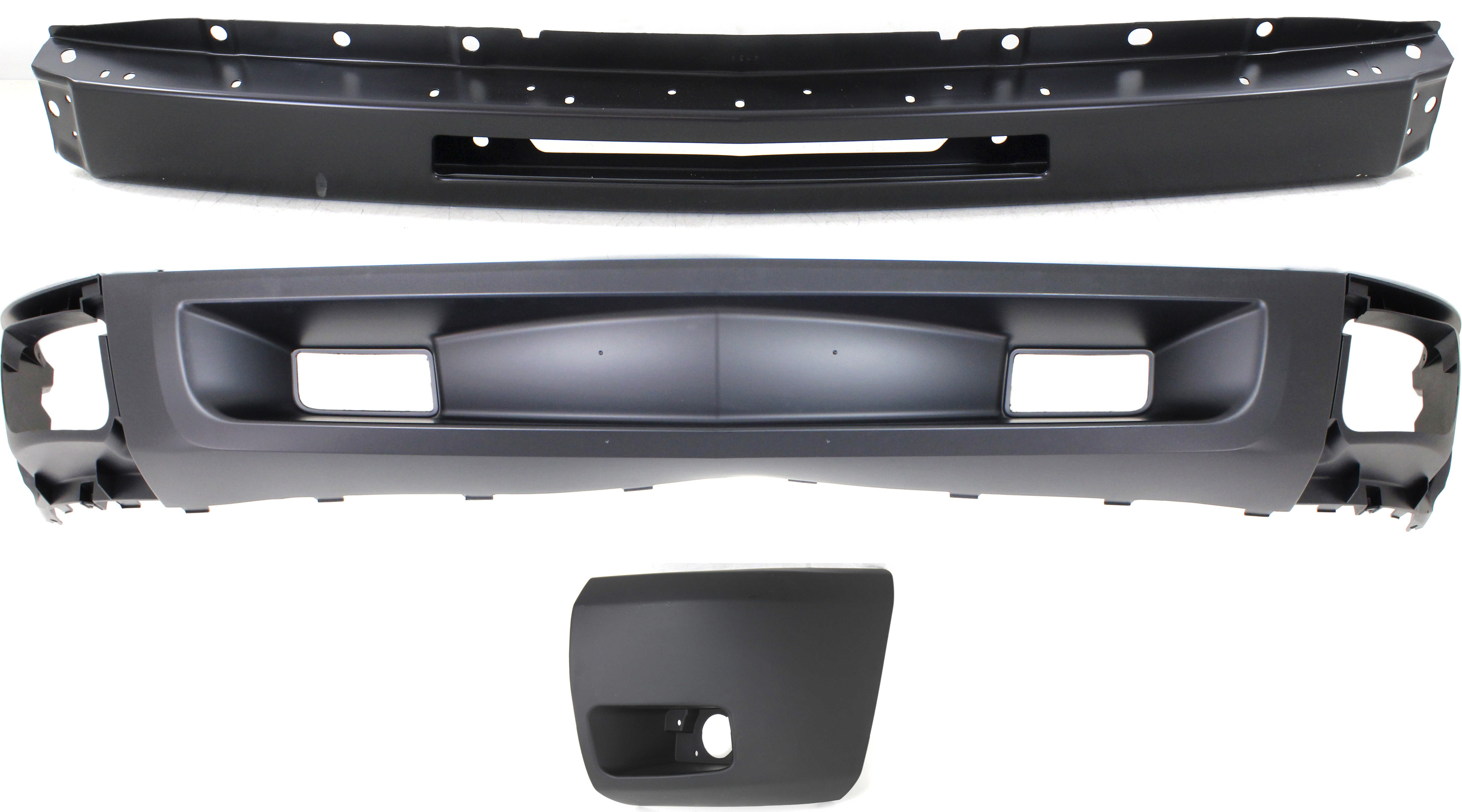 AM SILVERADO 1500-09-13 BUMPER 3 pc kit LH with Bumper End and Valance SKU KIT 050117-86 Partslink GM1002836 GM1004147 GM1092246 OEM 15941837-15941850-15891681-207