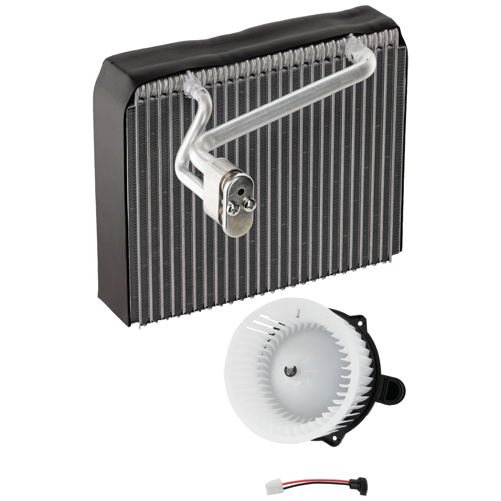 AM SANTA FE 07-09 BLOWER MOTOR 2 pc Kit Front w Motor Wheel with A C Evaporator SKU KIT 050126-22 OEM 971132B000-971132H000-971133M0