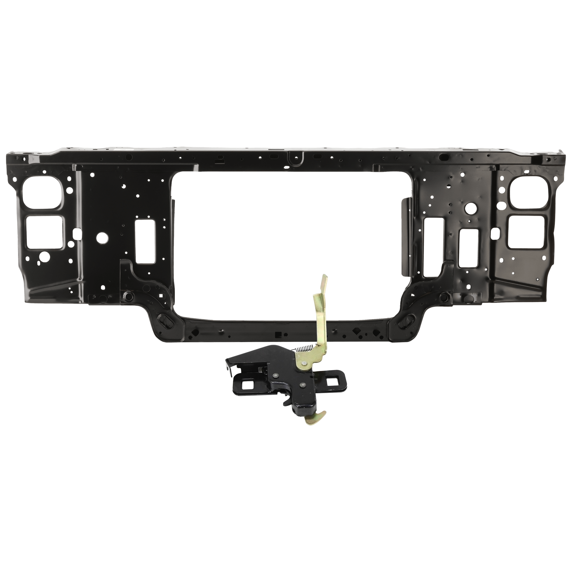 AM F SERIES 92-97 RADIATOR SUPPORT 2 pc Kit Assembly Gas Engine with Hood Latch SKU KIT 050126-32 Partslink FO1225122 FO1234101 OEM F4TZ16138B F2TZ16700A