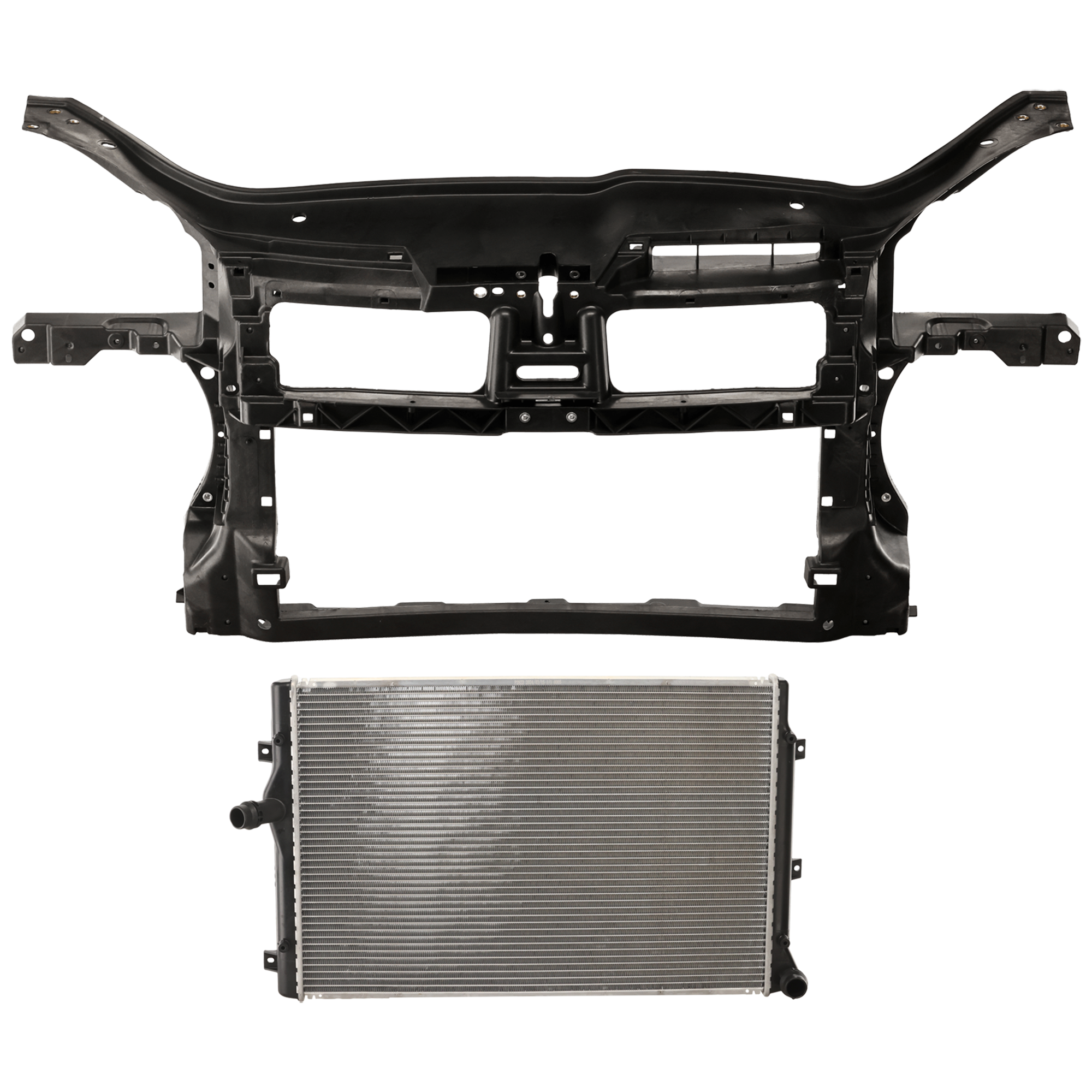 AM GTI 08-09 RADIATOR SUPPORT 2 pc Kit Assembly 2.0L Eng. with Radiator SKU KIT 050126-38 Partslink VW1225127 VW3010149 OEM 1K0805588S 1K0121251AB