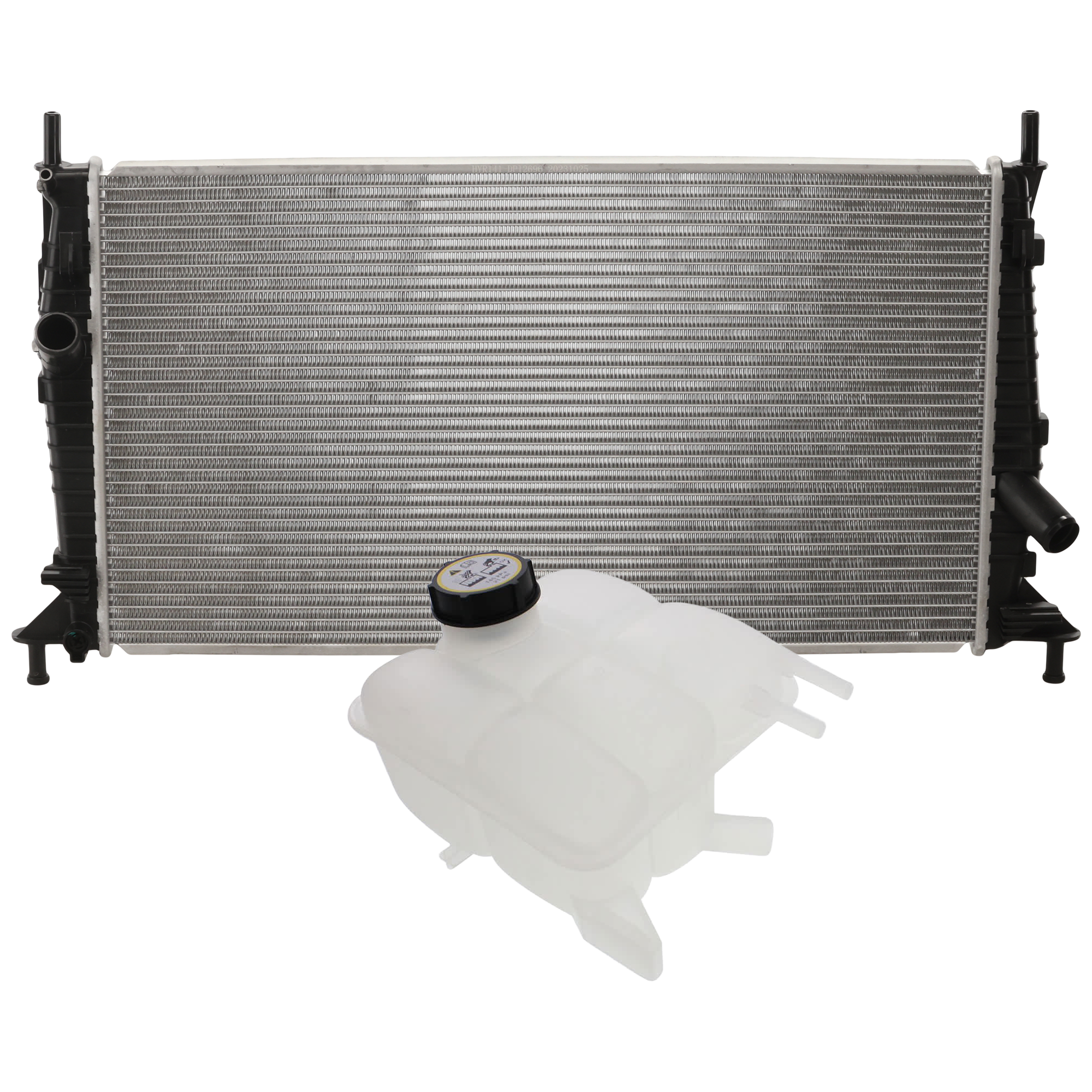 AM MAZDA 3-04-09 RADIATOR 2 pc Kit with Coolant Reservoir SKU KIT 050126-58 Partslink MA3010212 MA3014111 OEM L33X15200 LF8B15350B PFM