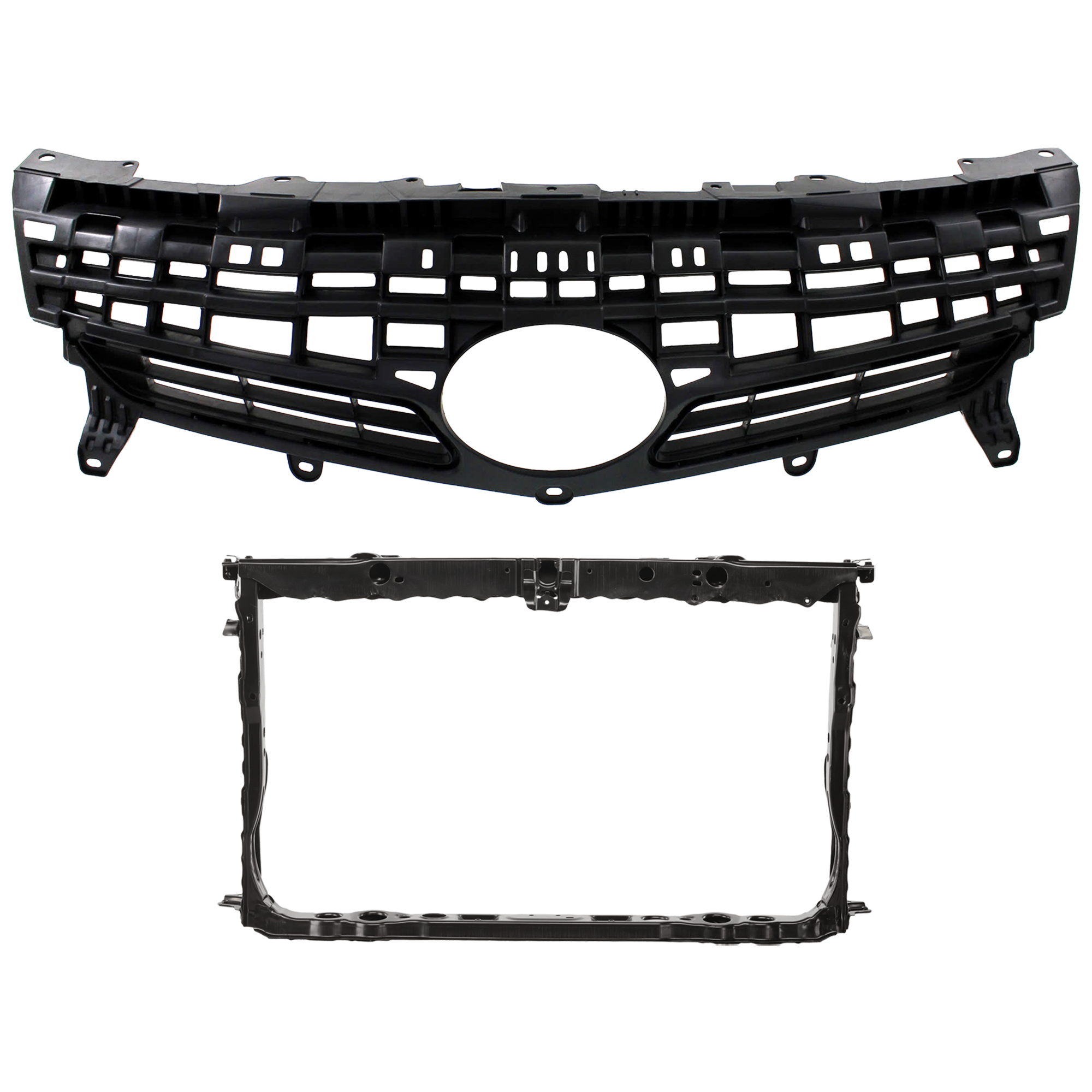 AM PRIUS PRIUS PLUG IN 12-15 RADIATOR SUPPORT 2 pc Kit Assembly with Grille Assembly SKU KIT 050126-63 Partslink TO1225330 TO1200350 OEM 5320147903-5311147040