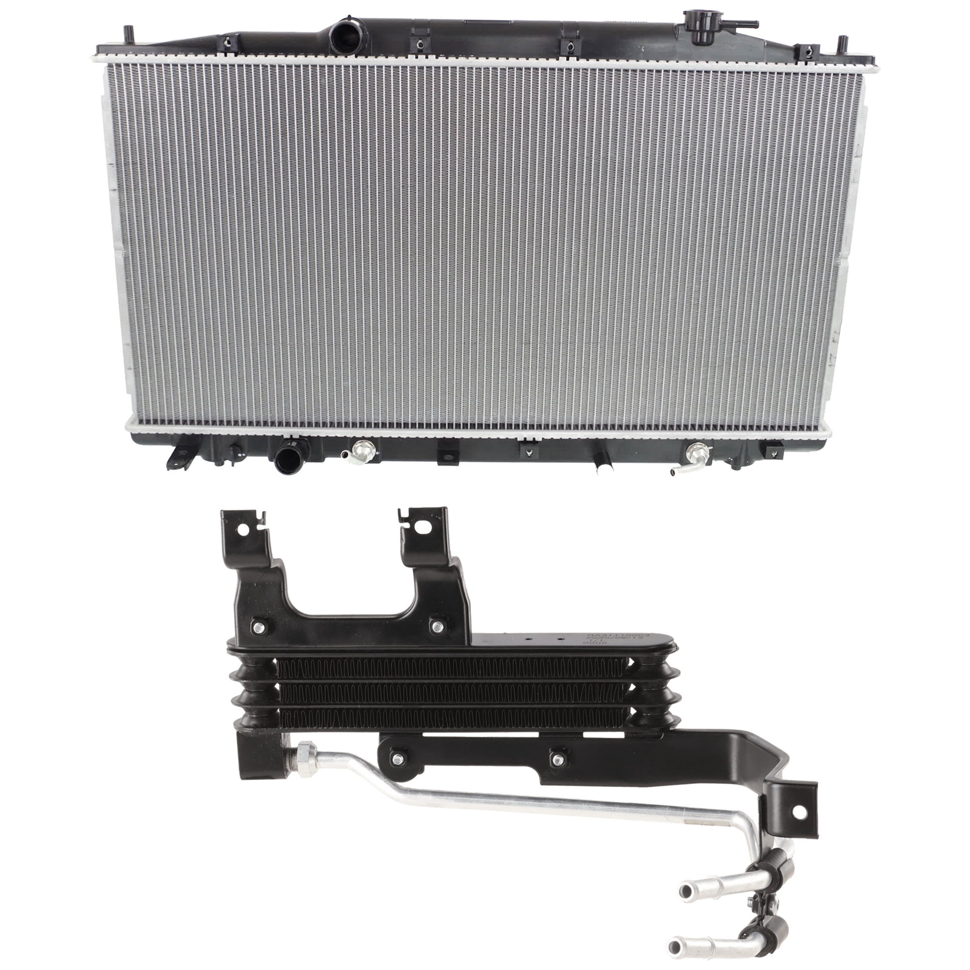AM RDX 13-18 RADIATOR 2 pc Kit 6 Cyl 3.5L Eng. with Oil Cooler SKU KIT 050126-73 Partslink HO3010216 AC3010152 AC4050107 OEM 19010R70A53-19010R8AA51-25500R