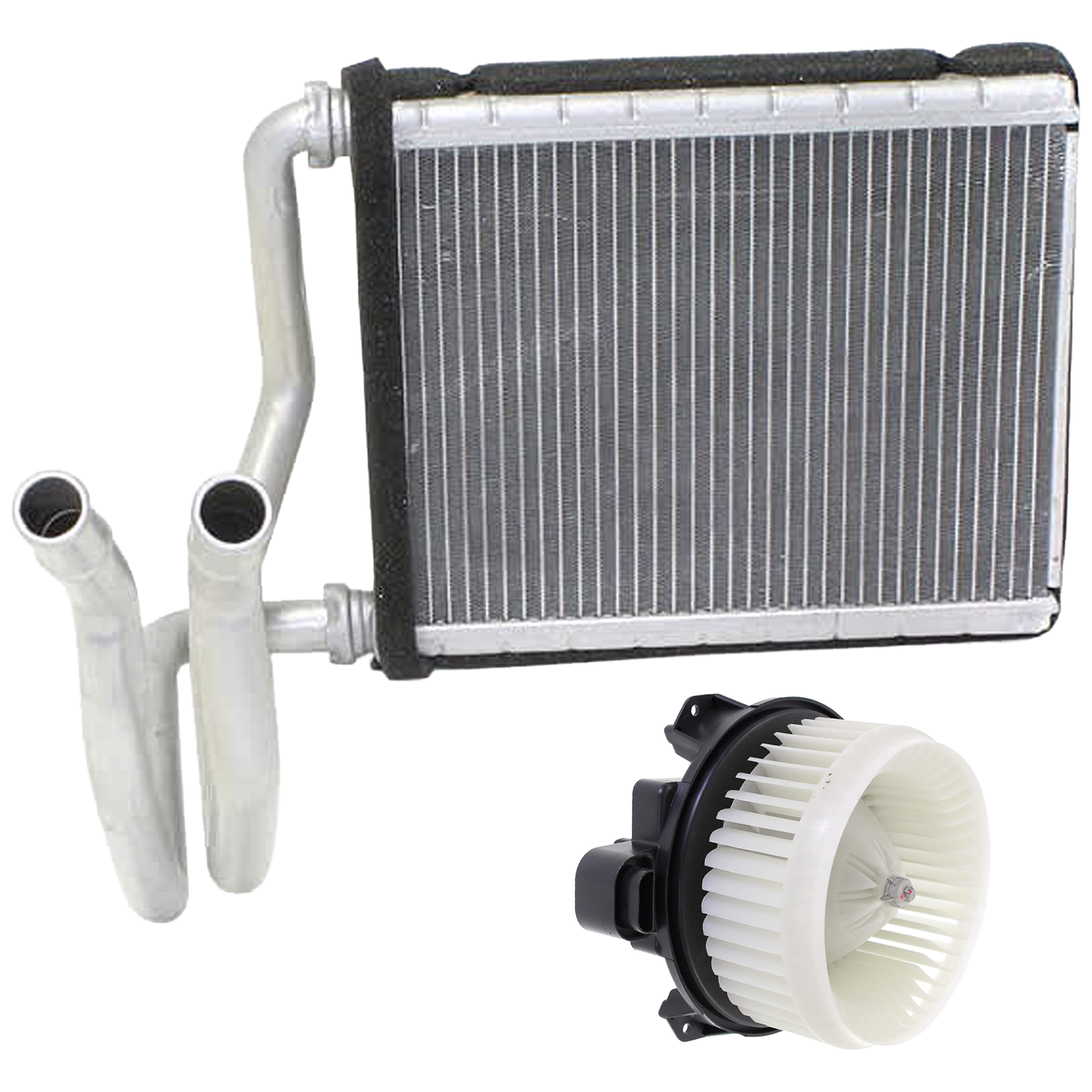 AM AVALON 06-18 CAMRY 07-17 BLOWER MOTOR 2 pc Kit Front w Motor Wheel with Heater Core SKU KIT 050126-96 OEM 871030E040-8710707030