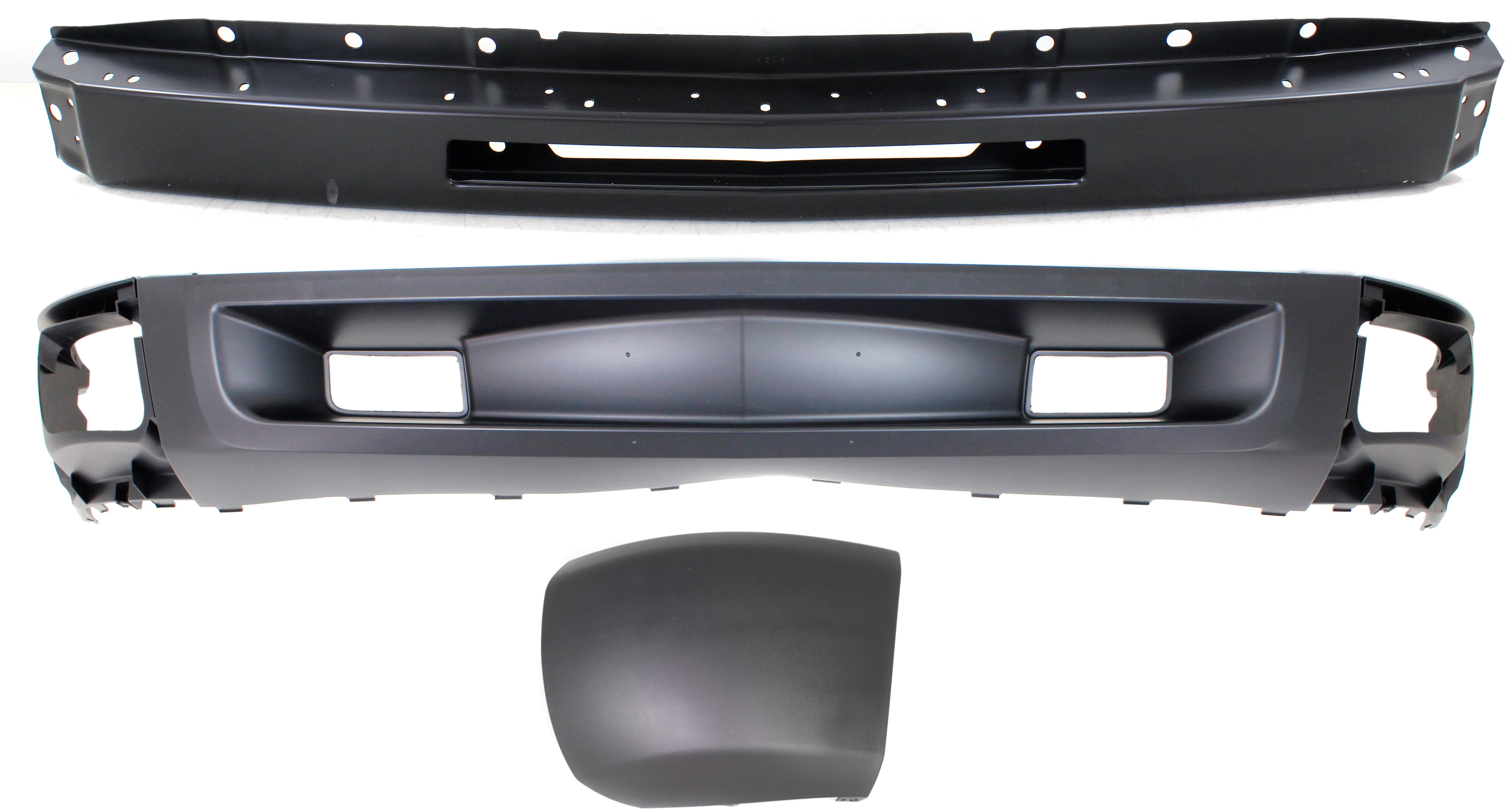 AM SILVERADO 1500-09-13 BUMPER Set of 3 LH with Bumper End and Valance SKU KIT 050217-03 Partslink GM1002836 GM1004146 GM1092246 OEM 15941837-15941850-15838397-207