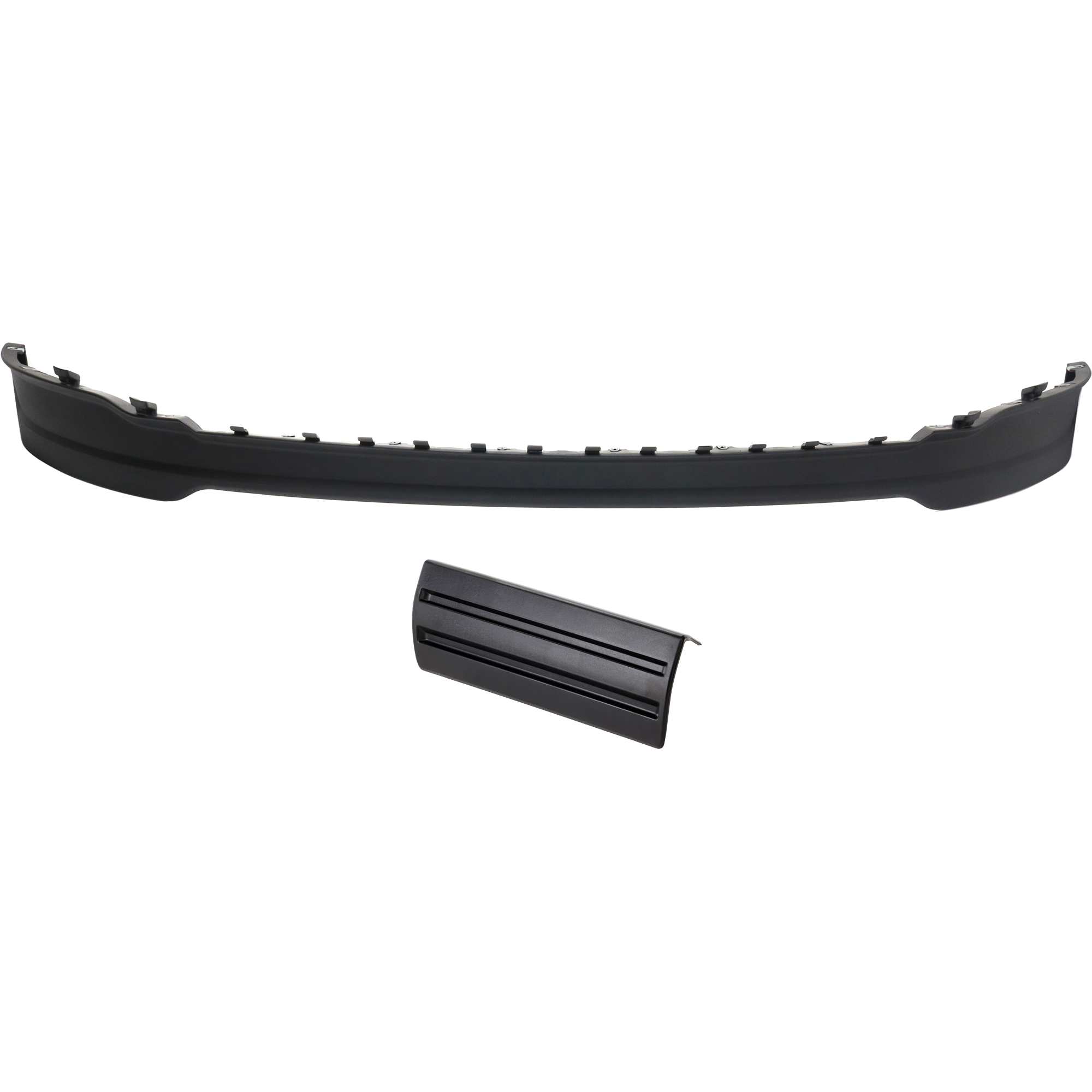 AM SIERRA 1500-14-15 FRONT VALANCE 2 pc Kit Air Deflector Plastic Textured with License Plate Bracket SKU KIT 050225-118 Partslink GM1068149 GM1095199C OEM 22764087-22877653