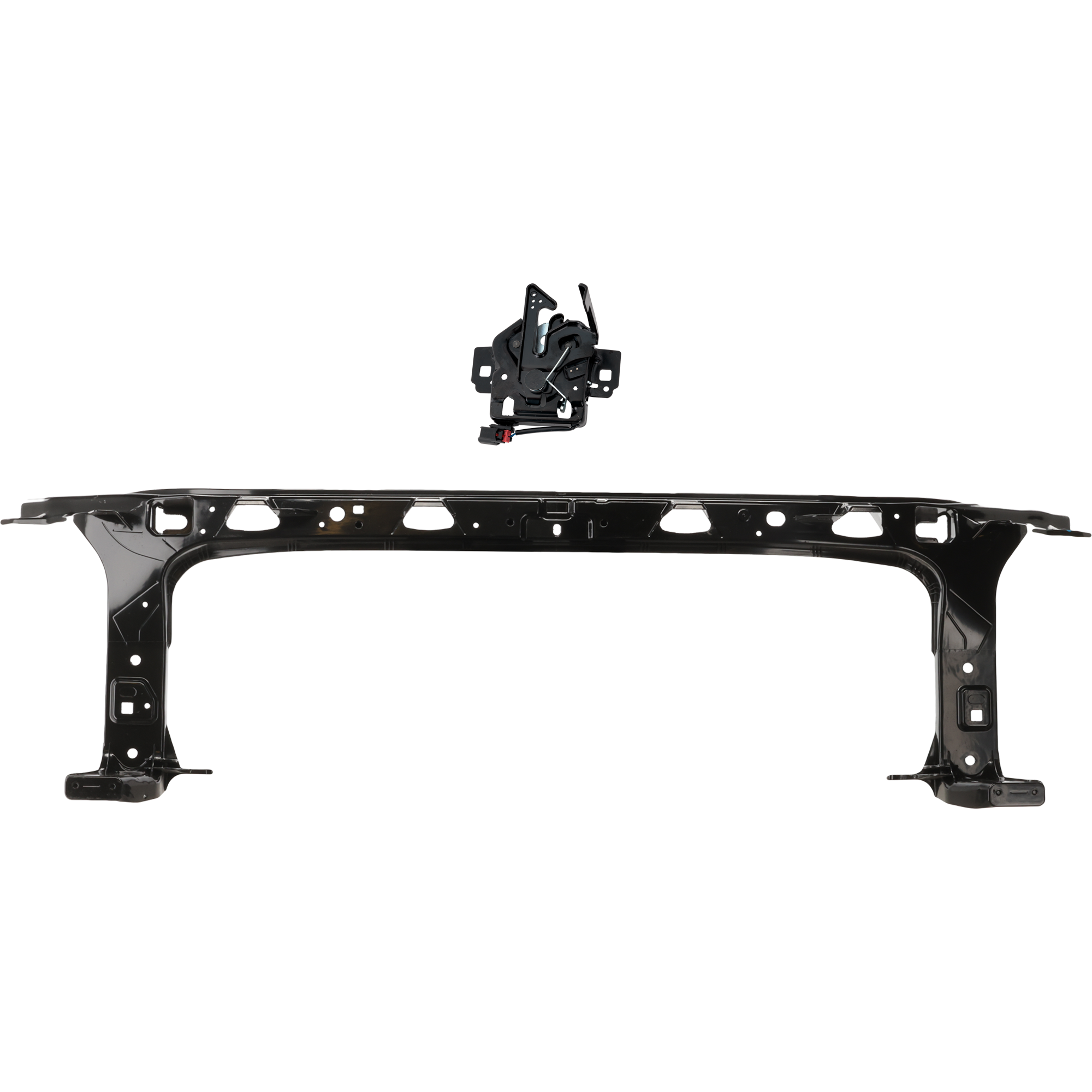 AM F 150-15-20 RADIATOR SUPPORT UPPER 2 pc Kit Aluminum with Hood Latch SKU KIT 050225-127 OEM ML3Z16138A PFM FL3Z16700B