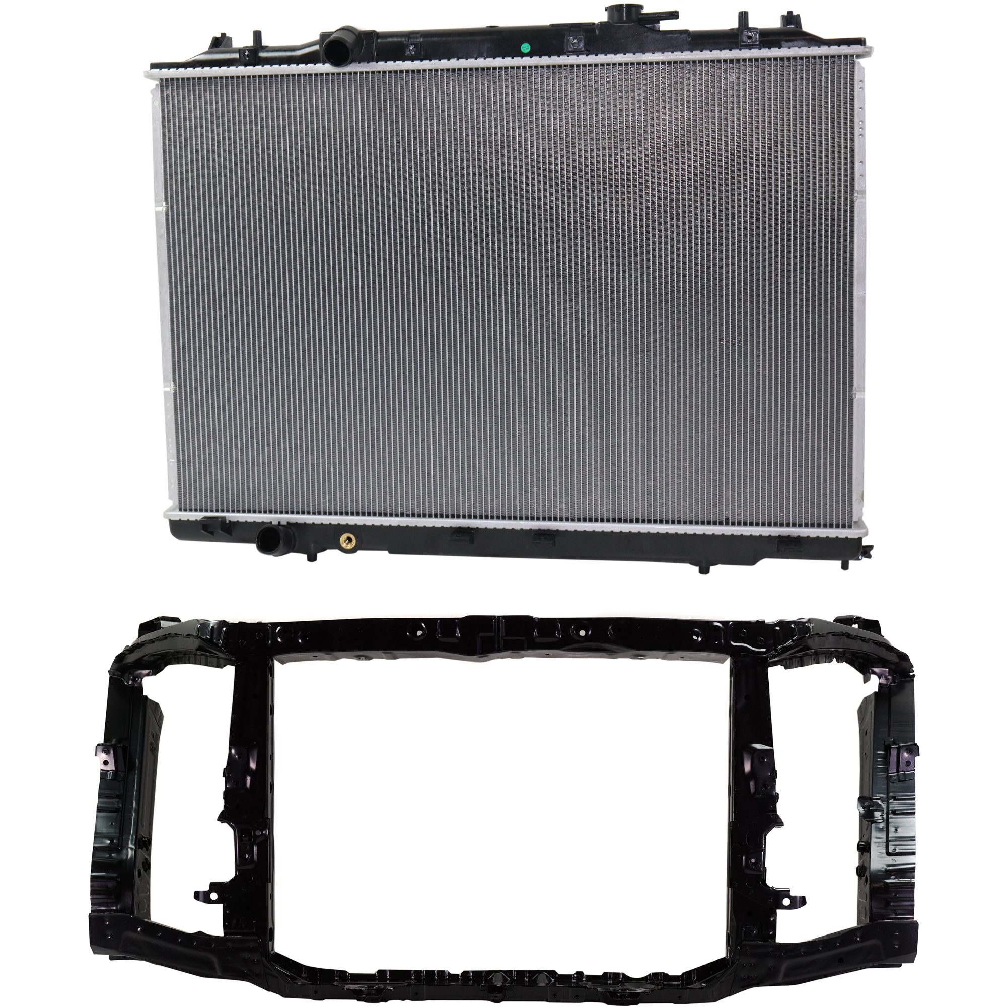 AM PILOT 16-22 RIDGELINE 17-20 RADIATOR SUPPORT 2 pc Kit Assembly Steel with Radiator SKU KIT 050225-135 Partslink AC3010153 HO1225184C OEM 190105J6A01-60400TG7315ZZ