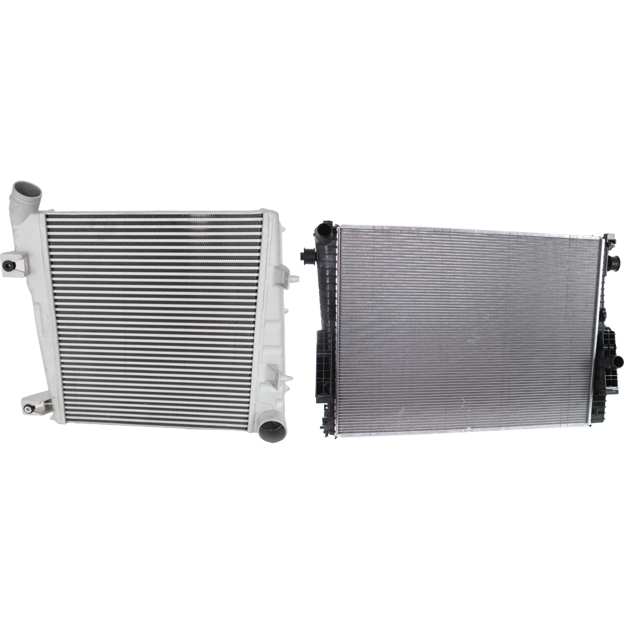 AM F 450 SUPER DUTY F 250 SUPER DUTY 08-10 RADIATOR KIT 2 pc Kit 8 Cyl 6.4L Eng. Diesel with Intercooler SKU KIT 050225-147 Partslink FO3010312 FO3012119 OEM 8C3Z8009F 8C3Z8009B 7C3Z6K775C