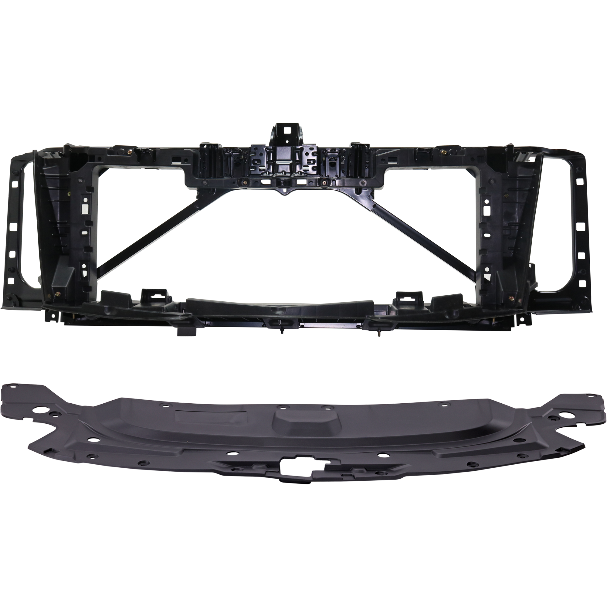 AM ESCALADE ESCALADE ESV 17-20 HEADER PANEL Mounting Panel Assembly 2 pc Kit with Radiator Support Cover SKU KIT 050225-150 Partslink GM1220172 GM1224147 OEM 23266740-84163662