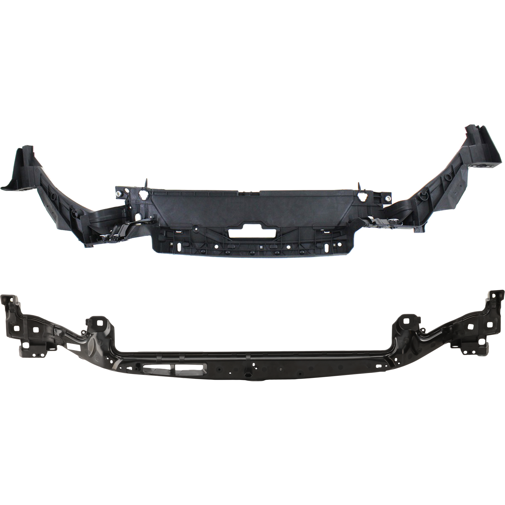 AM FUSION 13-16 HEADER PANEL 2 pc Kit Fiberglass with Radiator Support SKU KIT 050225-155 Partslink FO1220244 FO1227103 OEM DS7Z16138B DS7Z8A284A