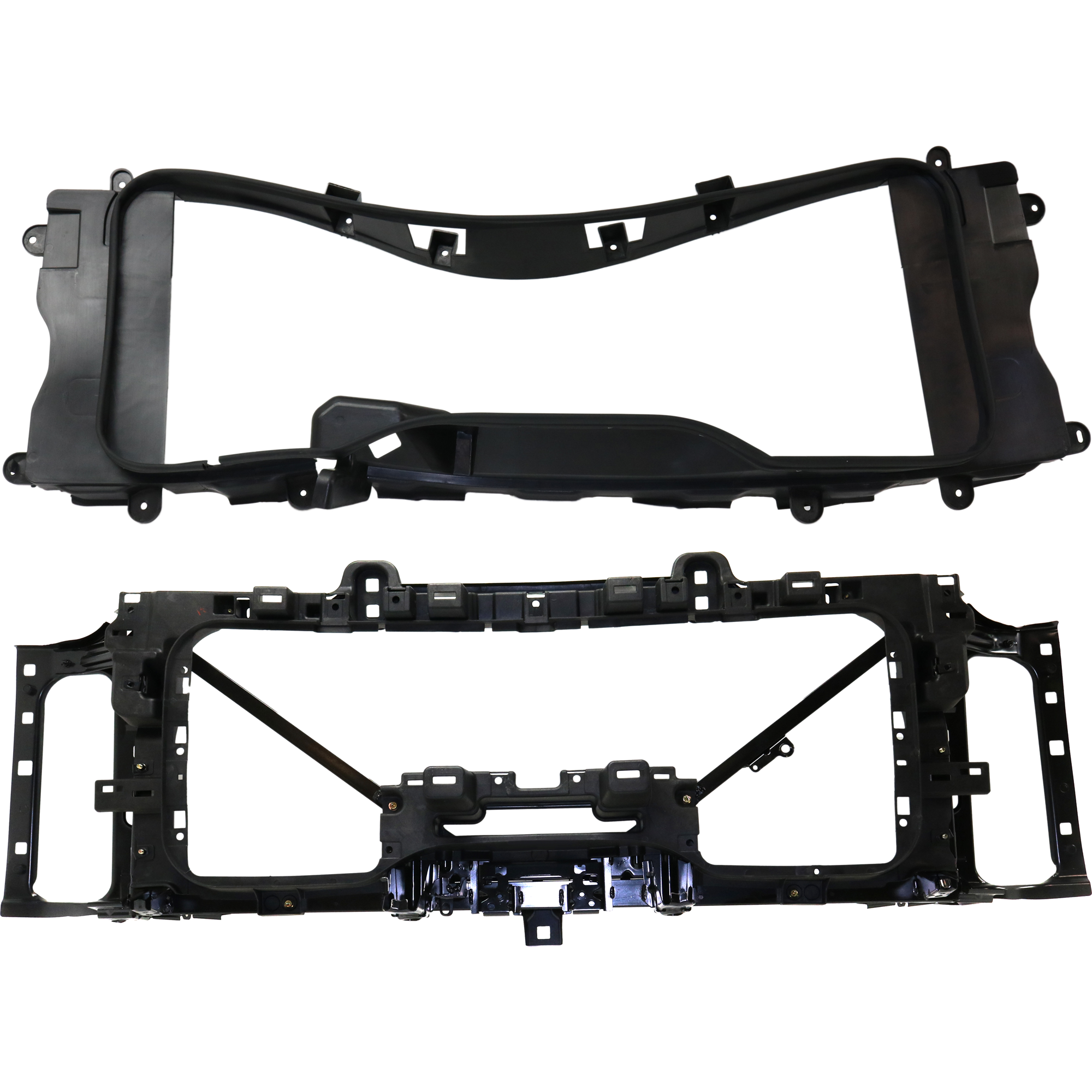 AM SILVERADO 1500-14-15 HEADER PANEL 2 pc Kit Assembly with Grille Reinforcement SKU KIT 050225-162 Partslink GM1220174 GM1223108 OEM 85632904-23322443