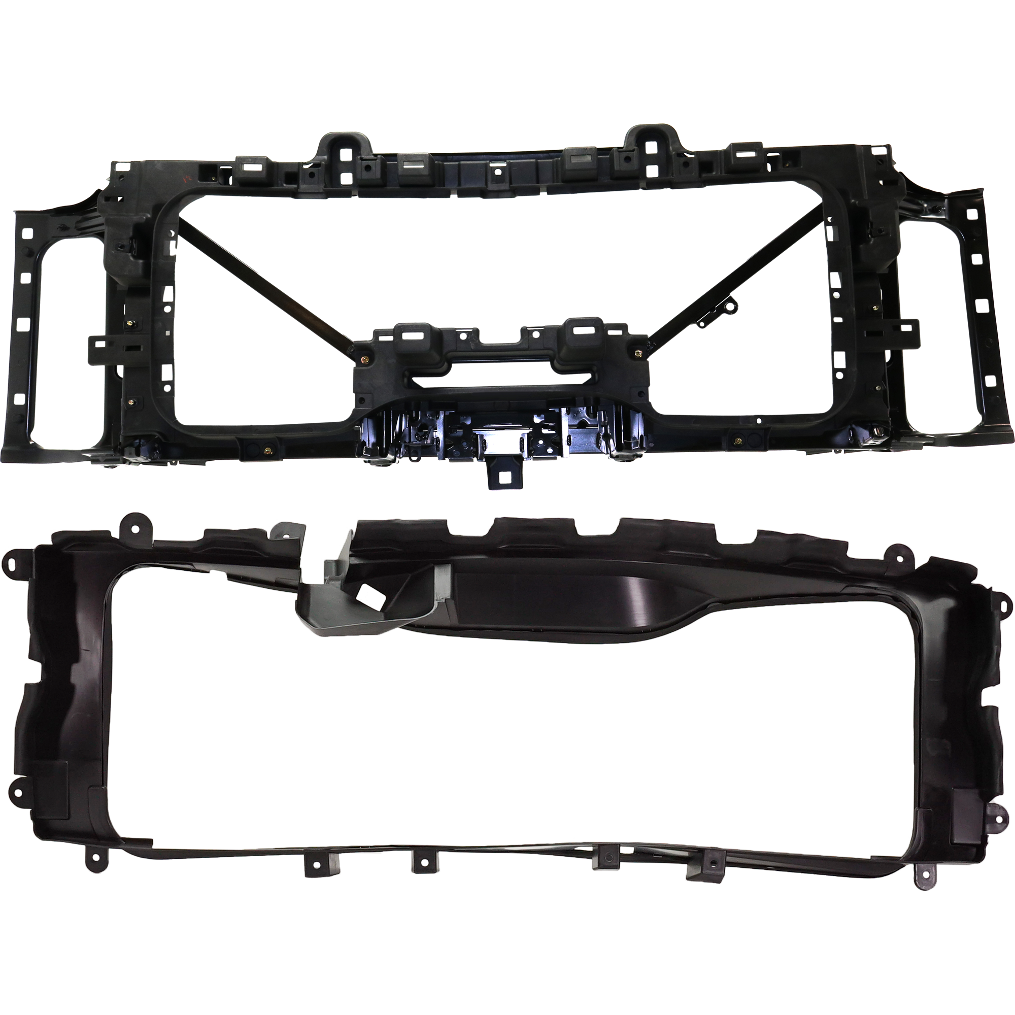 AM SILVERADO 1500-14-15 HEADER PANEL 2 pc Kit Assembly with Grille Reinforcement SKU KIT 050225-163 Partslink GM1220174 GM1223113 OEM 85632904-23322445-22999287