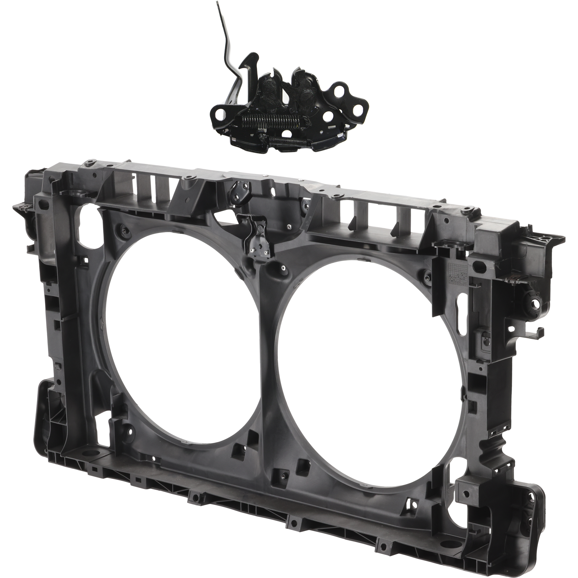 AM ALTIMA 13-15 RADIATOR SUPPORT 2 pc Kit Assembly Plastic with Steel S Model Sedan with Hood Latch SKU KIT 050225-26 Partslink NI1225207 NI1234128 OEM 625003TA0B 656019HP1D