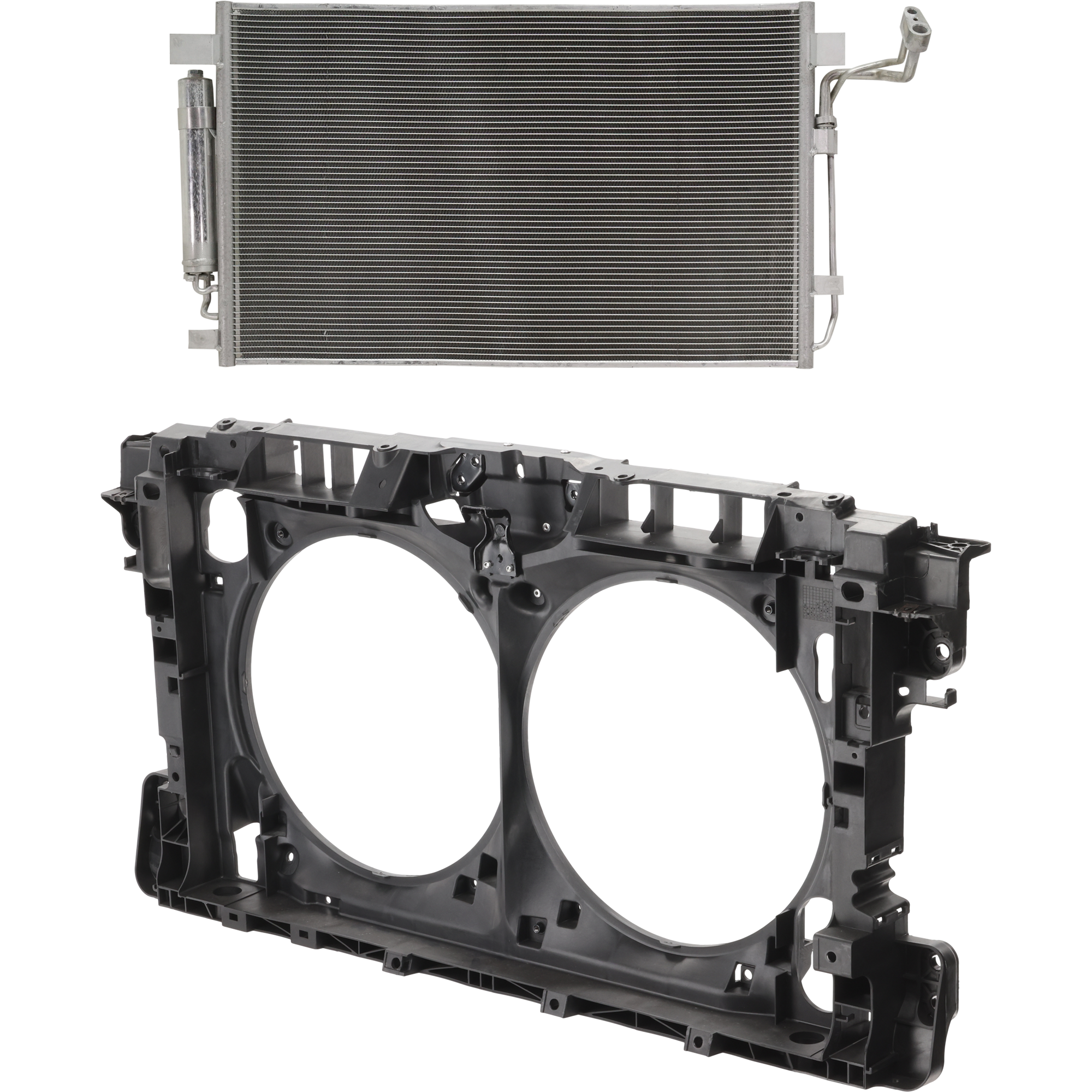 AM MAXIMA 16-23 ALTIMA 13-18 A C CONDENSER KIT 2 pc Kit 6 Cyl 3.5L Eng. with Radiator Support SKU KIT 050225-30 Partslink NI3030161 NI3030171 NI1225207 OEM 921003TA3B 625003TA0B