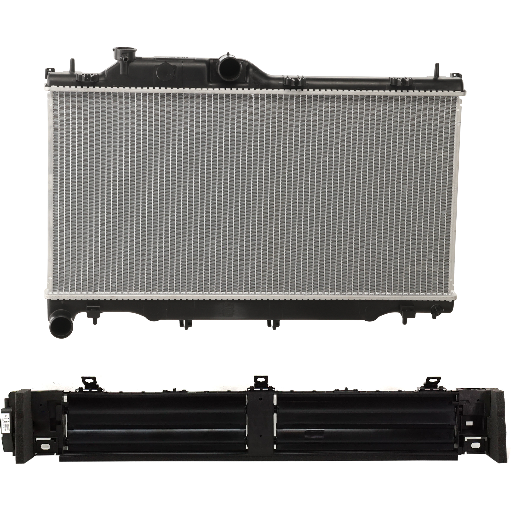 AM OUTBACK LEGACY 15-17 ACTIVE GRILLE SHUTTER Lower 2 pc Kit with Actuator Motor and Radiator SKU KIT 050225-72 Partslink SU1206100 SU3010662 OEM 52811AL00B 45111AL04A