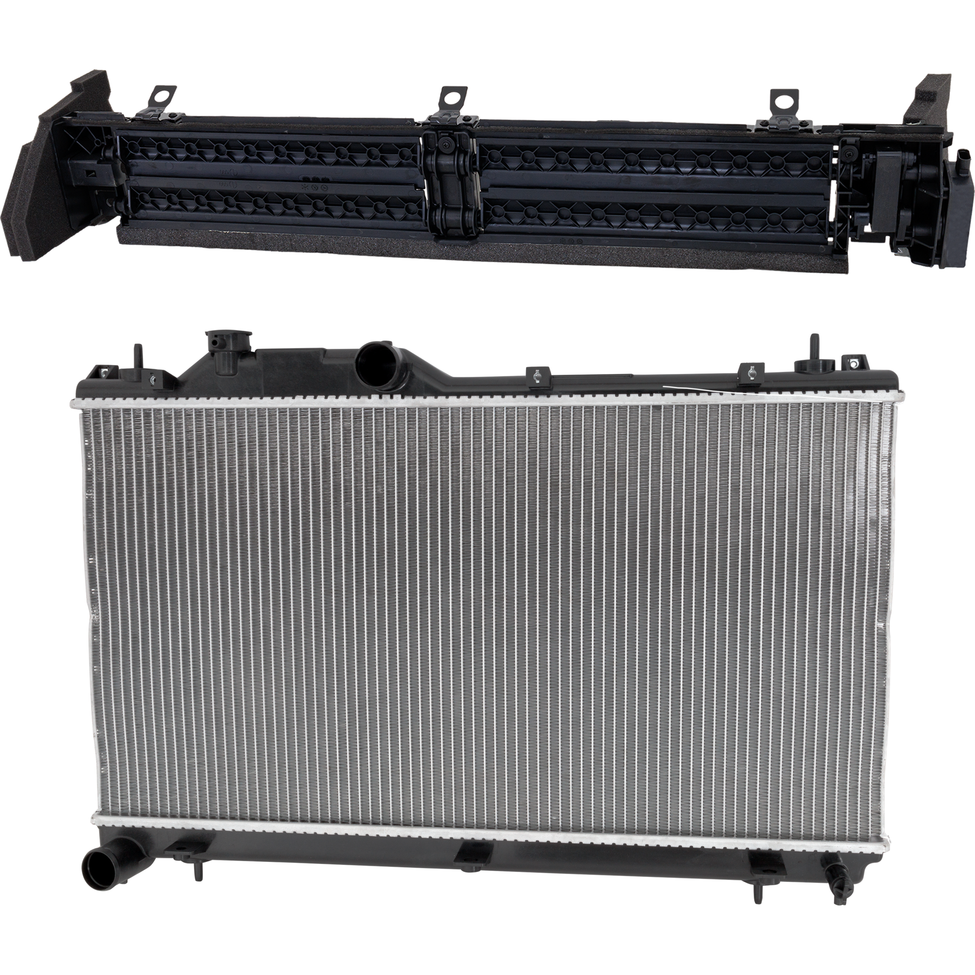 AM OUTBACK LEGACY 20-22 ACTIVE GRILLE SHUTTER Lower 2 pc Kit with Actuator Motor and Radiator SKU KIT 050225-74 Partslink SU1206104C SU3010669 OEM 45111AN00A 52811AN00A
