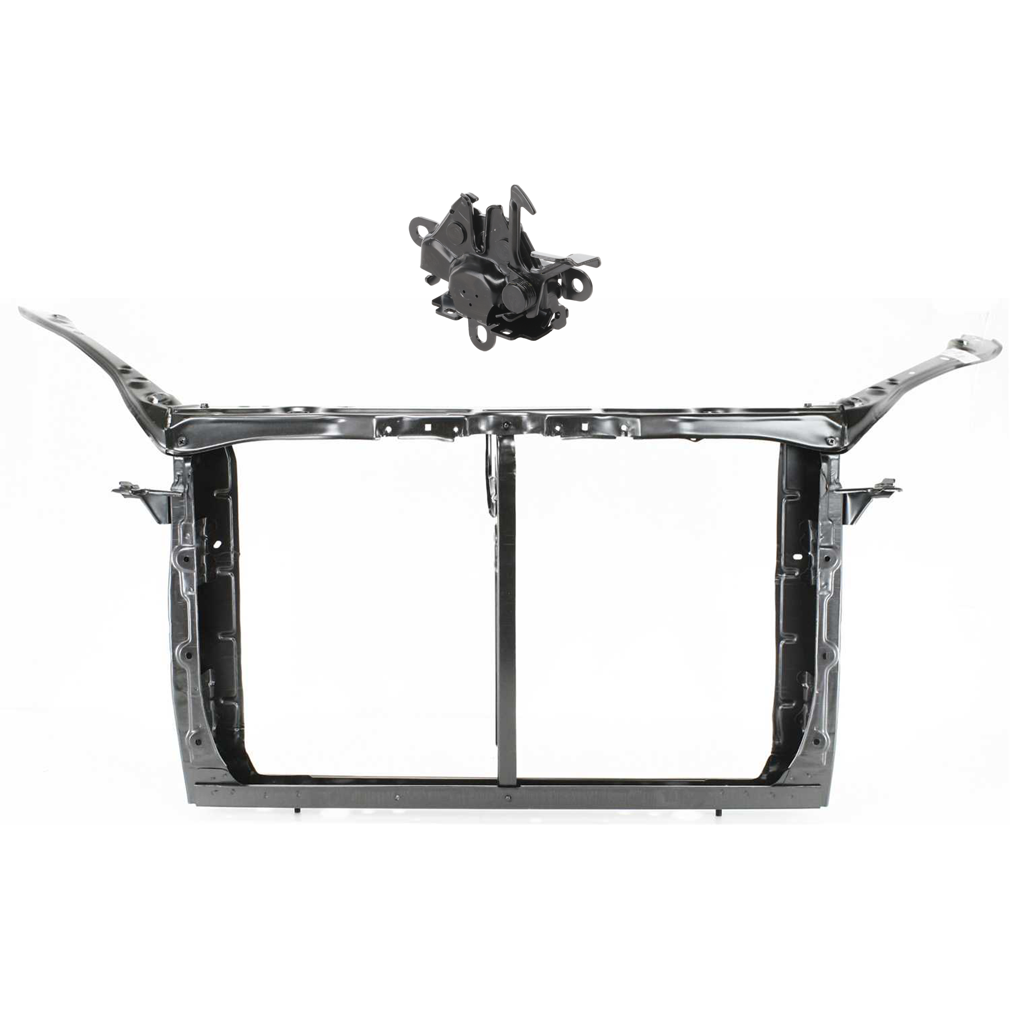 AM SIENNA 04-05 RADIATOR SUPPORT 2 pc Kit Assembly Black Steel CE LE Models with Hood Latch SKU KIT 050225-83 Partslink TO1225244 TO1234115 OEM 5320108020-53510AE011