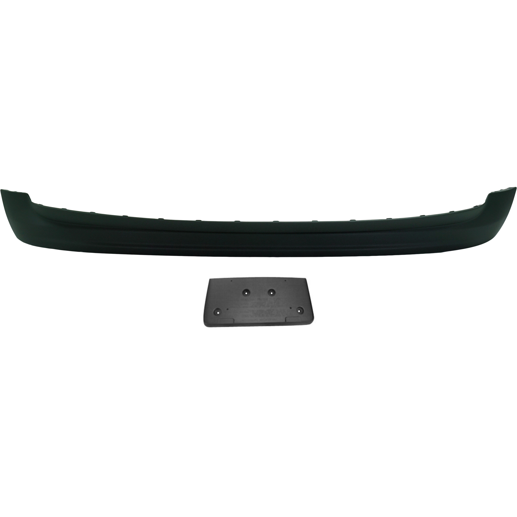 AM TERRAIN 10-15 FRONT VALANCE 2 pc Kit Air Deflector Plastic Textured with License Plate Bracket SKU KIT 050225-94 Partslink GM1095193 GM1068153 OEM 22825737-25798784