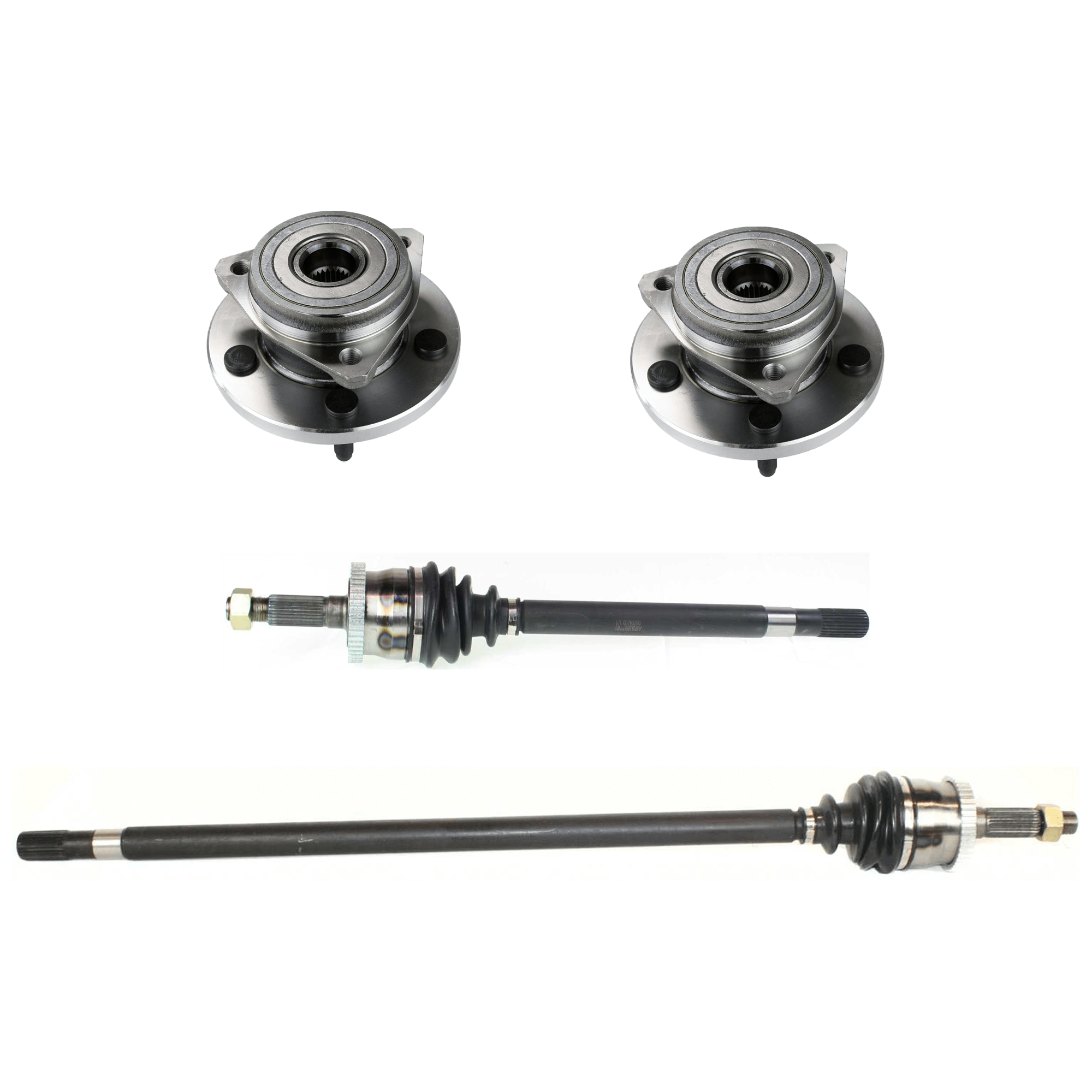 AM GRAND CHEROKEE 99-04 FRONT SUSPENSION KIT RH AND LH 4 pc kit w Axle Assemblies and Wheel Hubs SKU KIT 050321-05-114 OEM 52098679