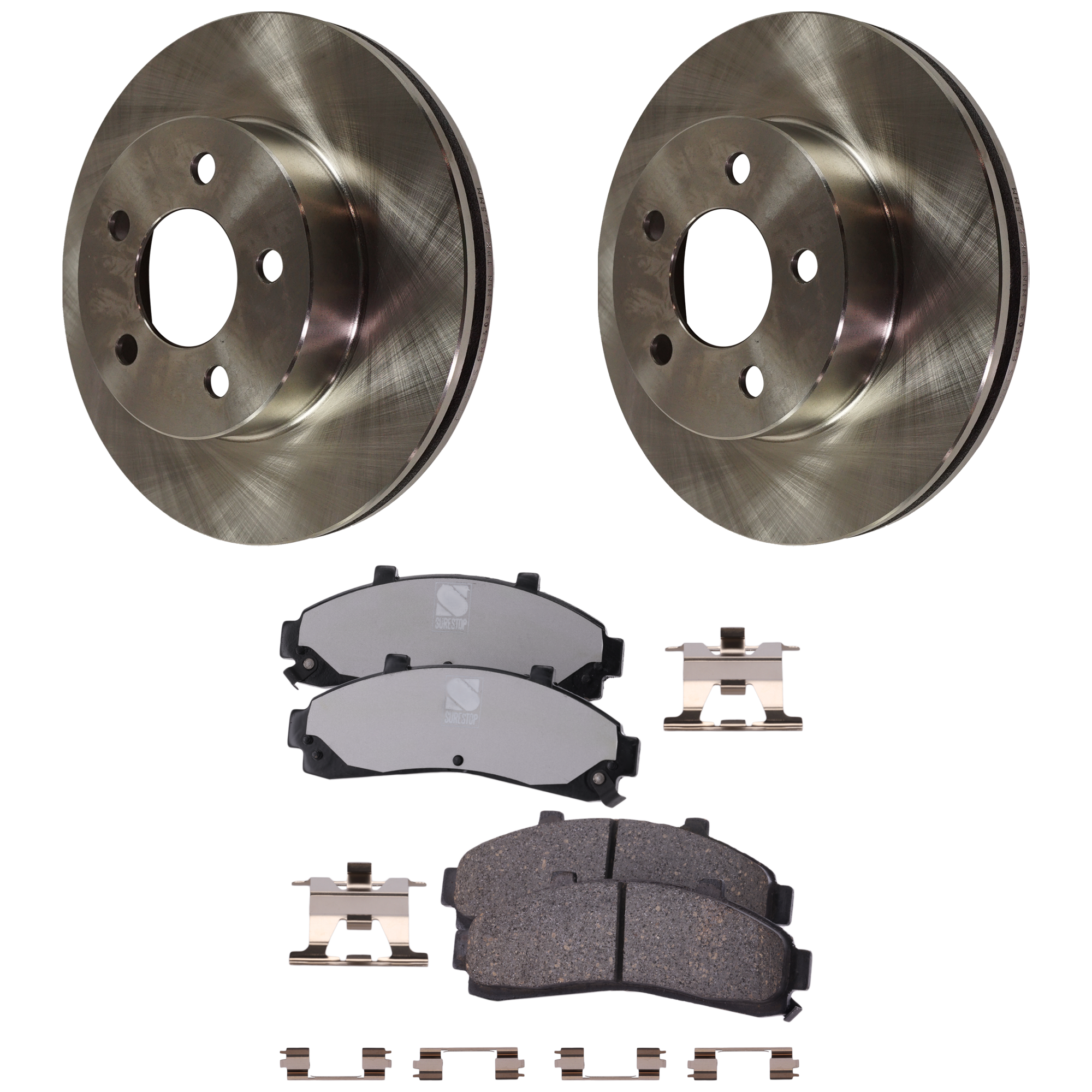AM EXPLORER 97-99 RANGER 02-02 FRONT BRAKE DISC AND PAD KIT 4 pc kit 4WD SKU KIT 050321-05-128 OEM F5TZ1125A 3765157-3903349-2L5Z