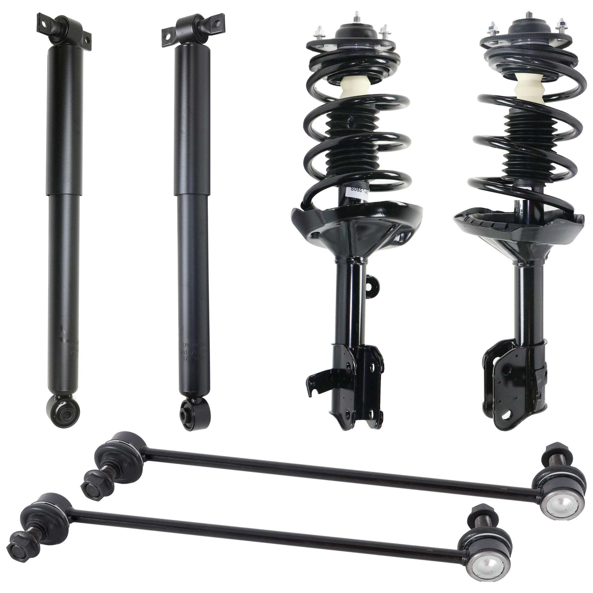 AM ODYSSEY 05-07 SUSPENSION KIT 6 pc kit with Loaded Struts Shock Absorbers and Sway Bar Links SKU KIT 050321-05-142 OEM 52610SHJA03-52610SHJL01-11902