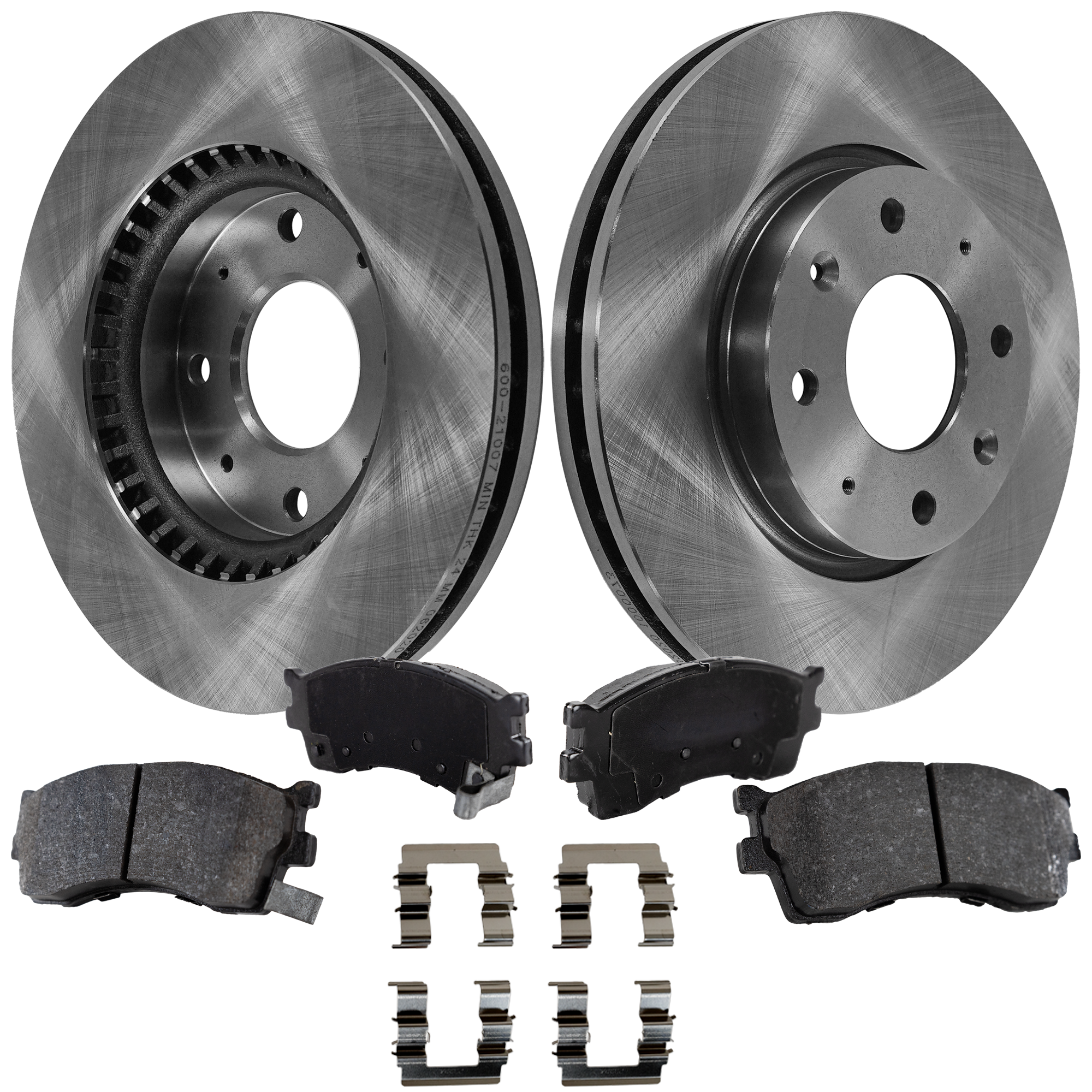 AM SPECTRA 04-04 FRONT BRAKE DISC AND PAD KIT 2 Wheel Set SKU KIT 050323-104 OEM 517122F100-517122F300-0K2N1332