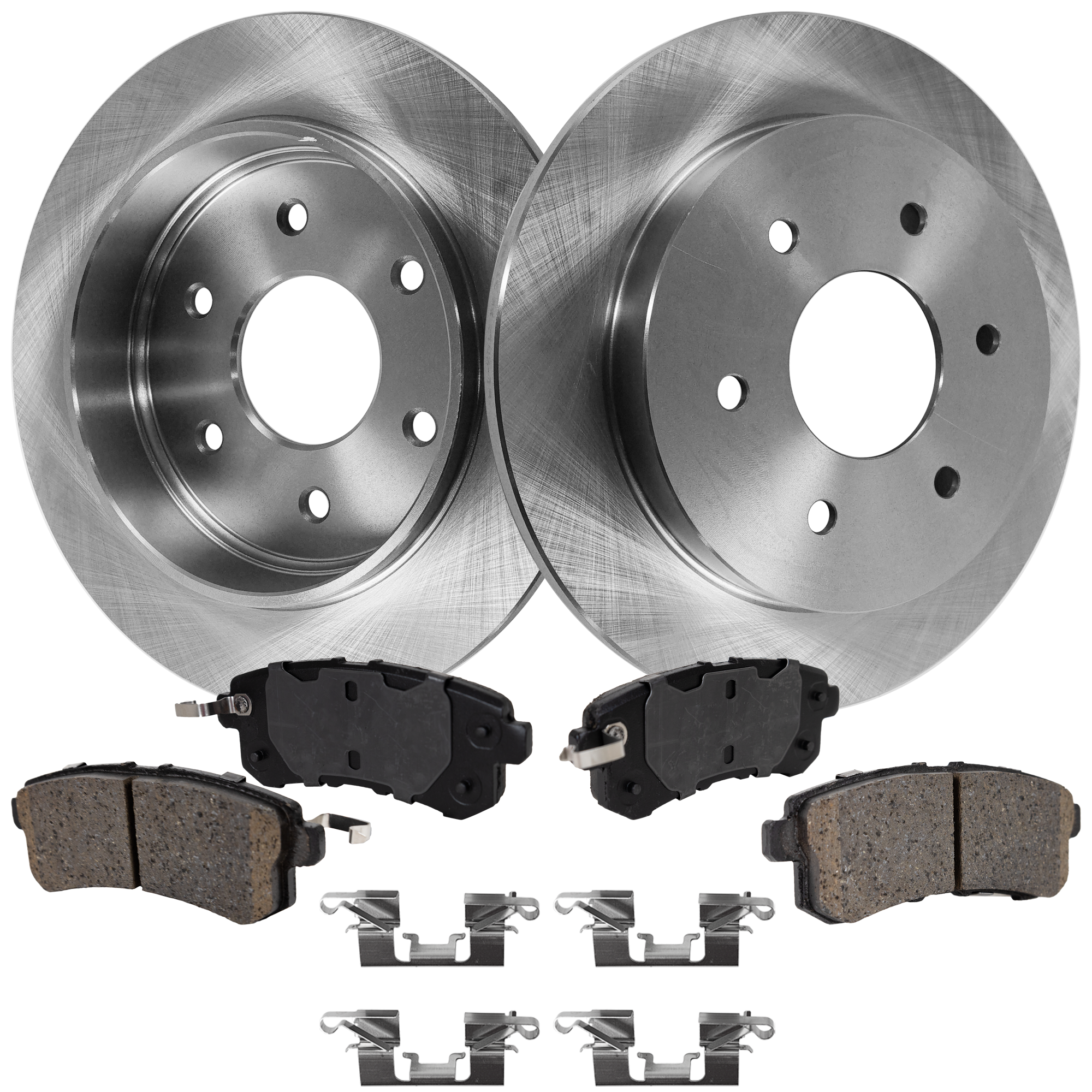 AM ARMADA 17-19 REAR BRAKE DISC AND PAD KIT 4 pc kit SKU KIT 050323-116 OEM 432067S000 D40601LB0A D40601LB