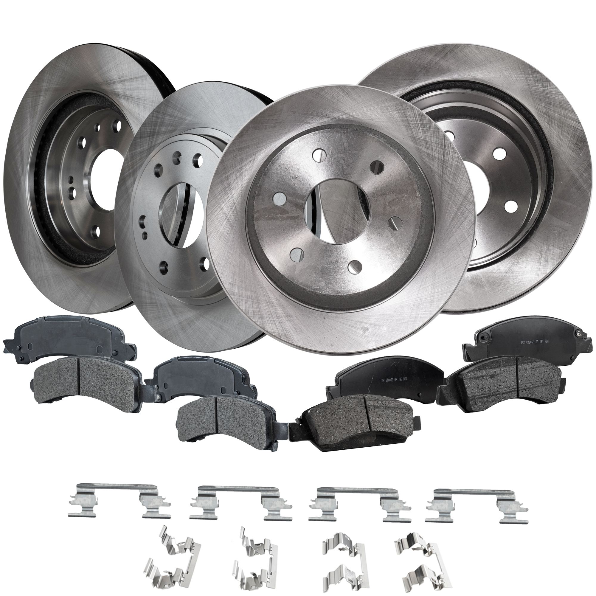 AM EXPRESS 1500 SAVANA 1500-09-14 FRONT AND REAR BRAKE DISC AND PAD KIT 8 pc kit SKU KIT 050323-78 OEM 88963556-15065077-25757802-157