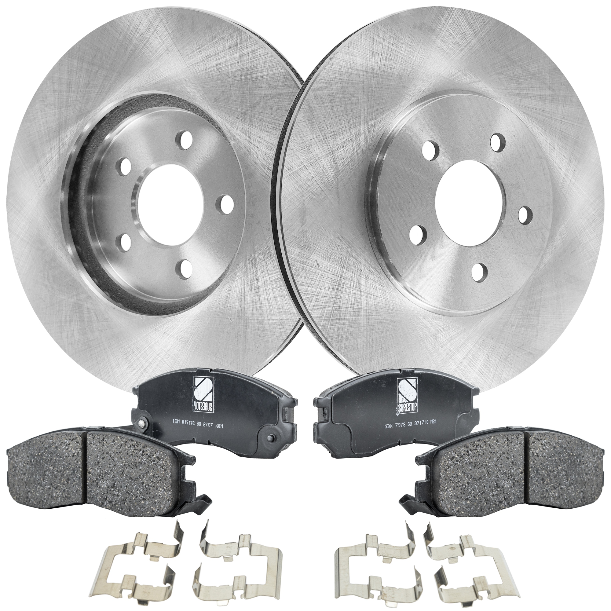 AM SEBRING STRATUS 01-05 FRONT BRAKE DISC AND PAD KIT 4 pc kit SKU KIT 050323-94 OEM 4695186-4695957-58101M2A01 MB6