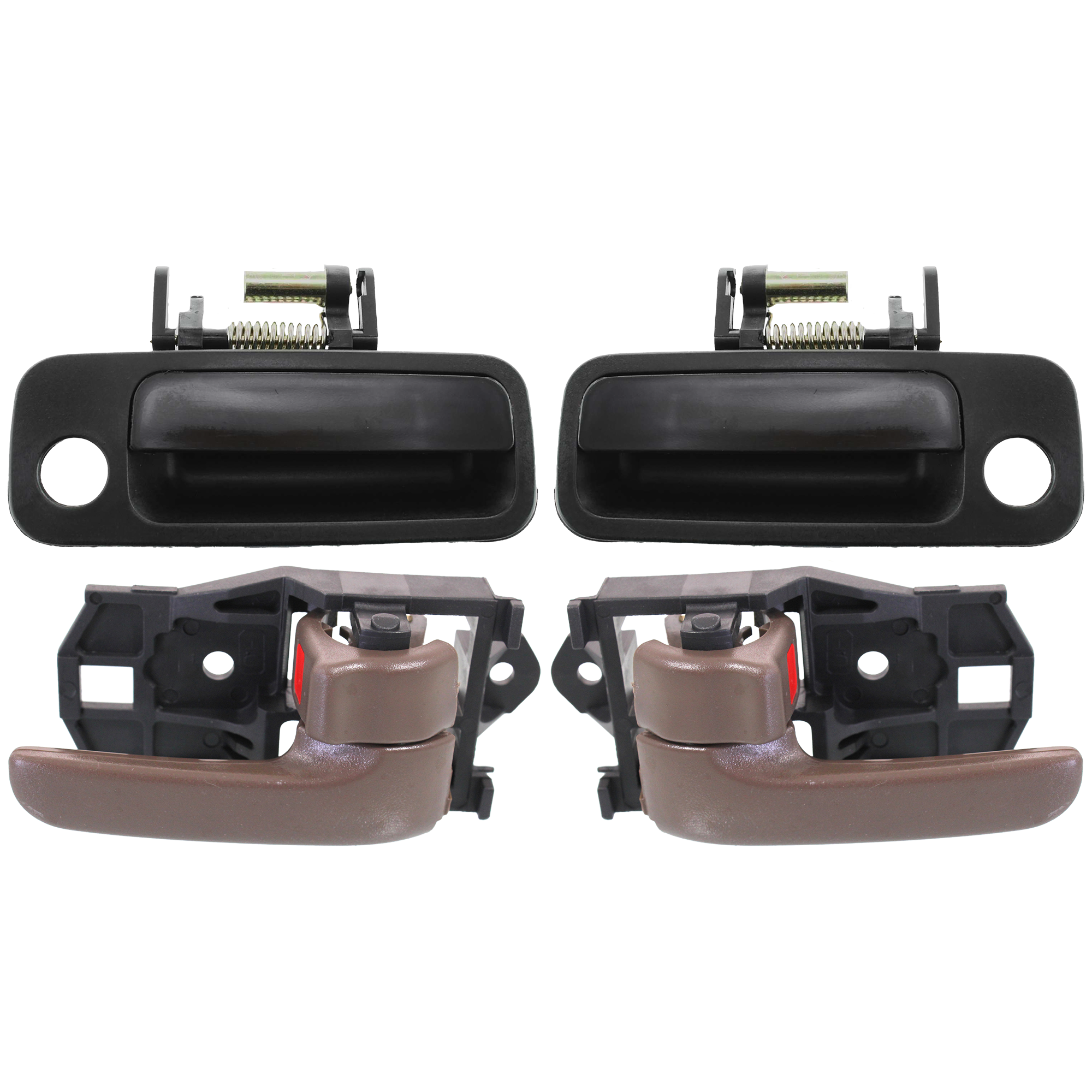 AM CAMRY ES300-97-01 FRONT EXTERIOR DOOR HANDLE RH AND LH 4 pc kit with Interior Door Handles SKU KIT 050618-100 Partslink TO1311114 TO1310114 TO1352151 TO1353151 OEM 69210AA010-69220AA010-69206AA0