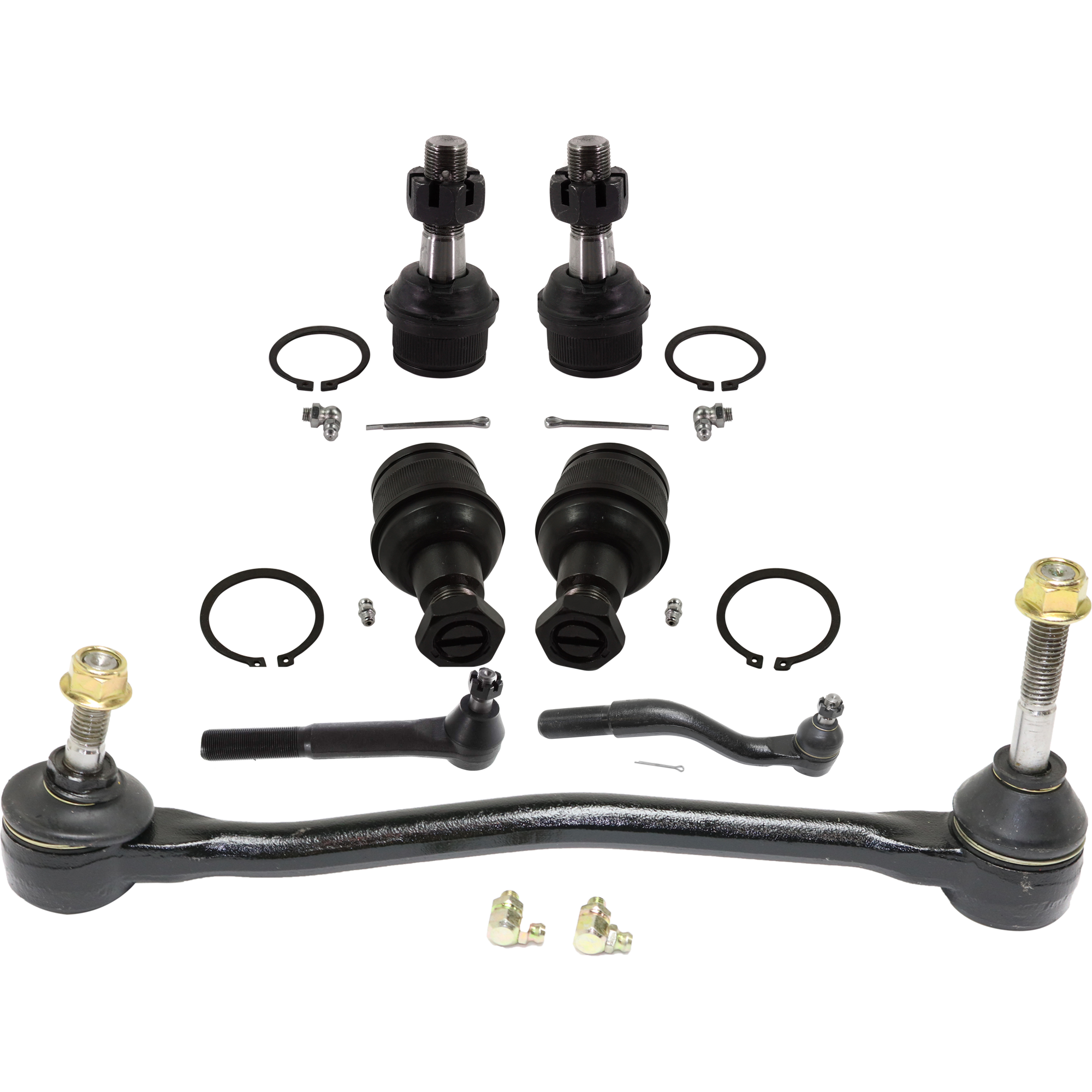 AM EXCURSION 00-05 FRONT SUSPENSION KIT 8 pc kit with Ball Joints Sway Bar Links and Tie Rod Ends SKU KIT 050622-01 OEM 10339-104273-2601248-2601646-4