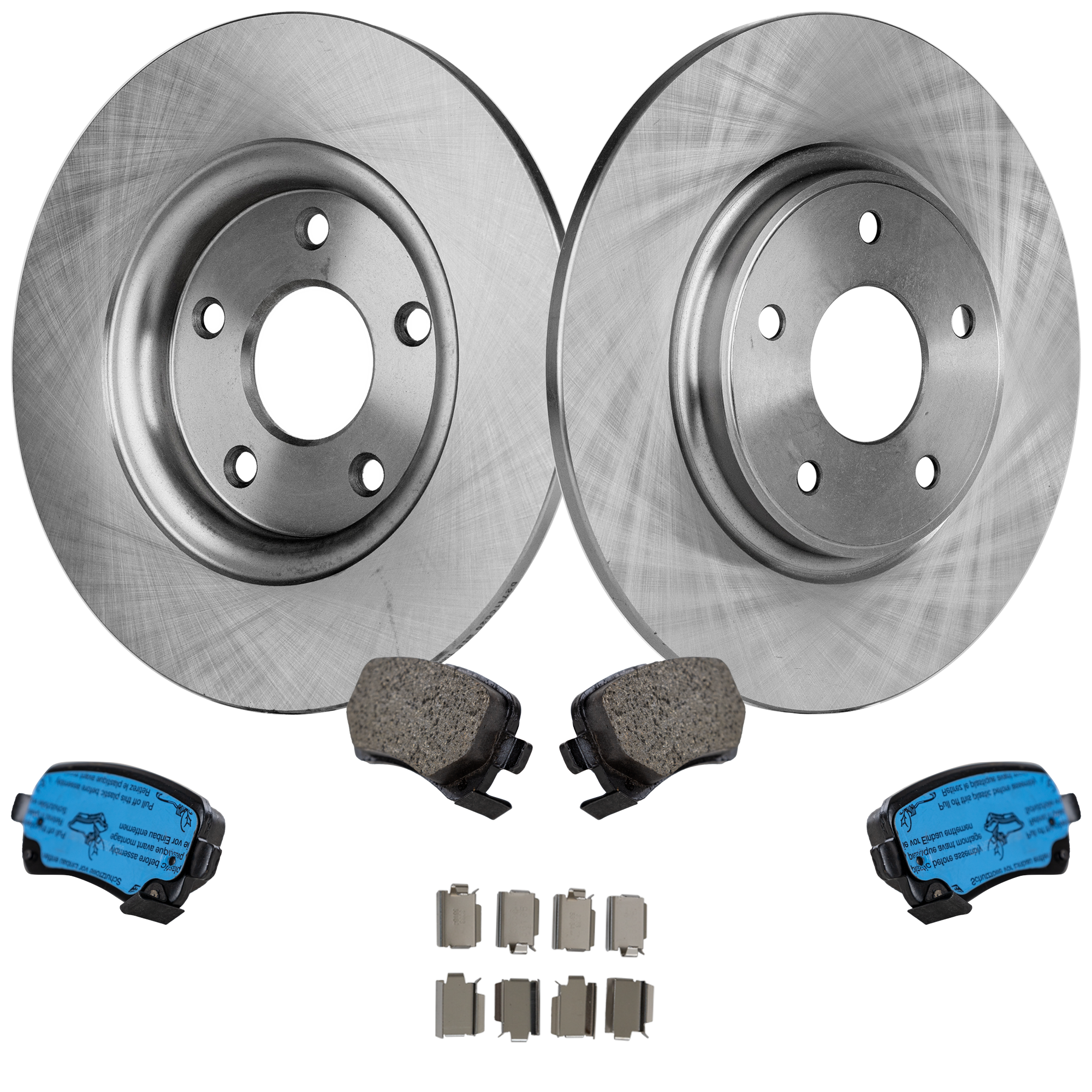 AM GRAND CARAVAN TOWN COUNTRY 12-12 REAR BRAKE DISC AND PAD KIT 4 pc Kit SKU KIT 050623-33 OEM 43180-53069-780965-850314-6004