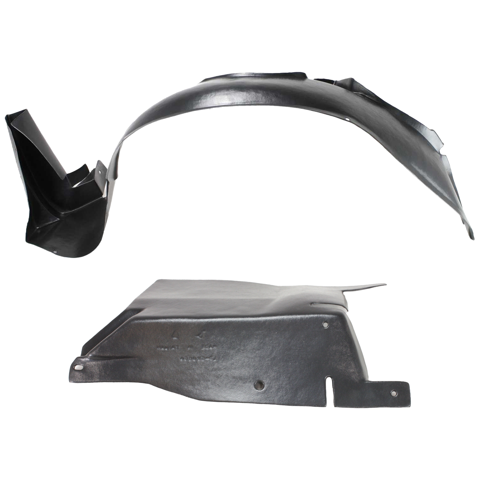 AM IMPALA 00-05 FENDER LINER RH ANDLH 2 pc kit with Engine Splash Shield SKU KIT 050624-02 Partslink GM1248122 GM1251134 OEM 15214874-10349808