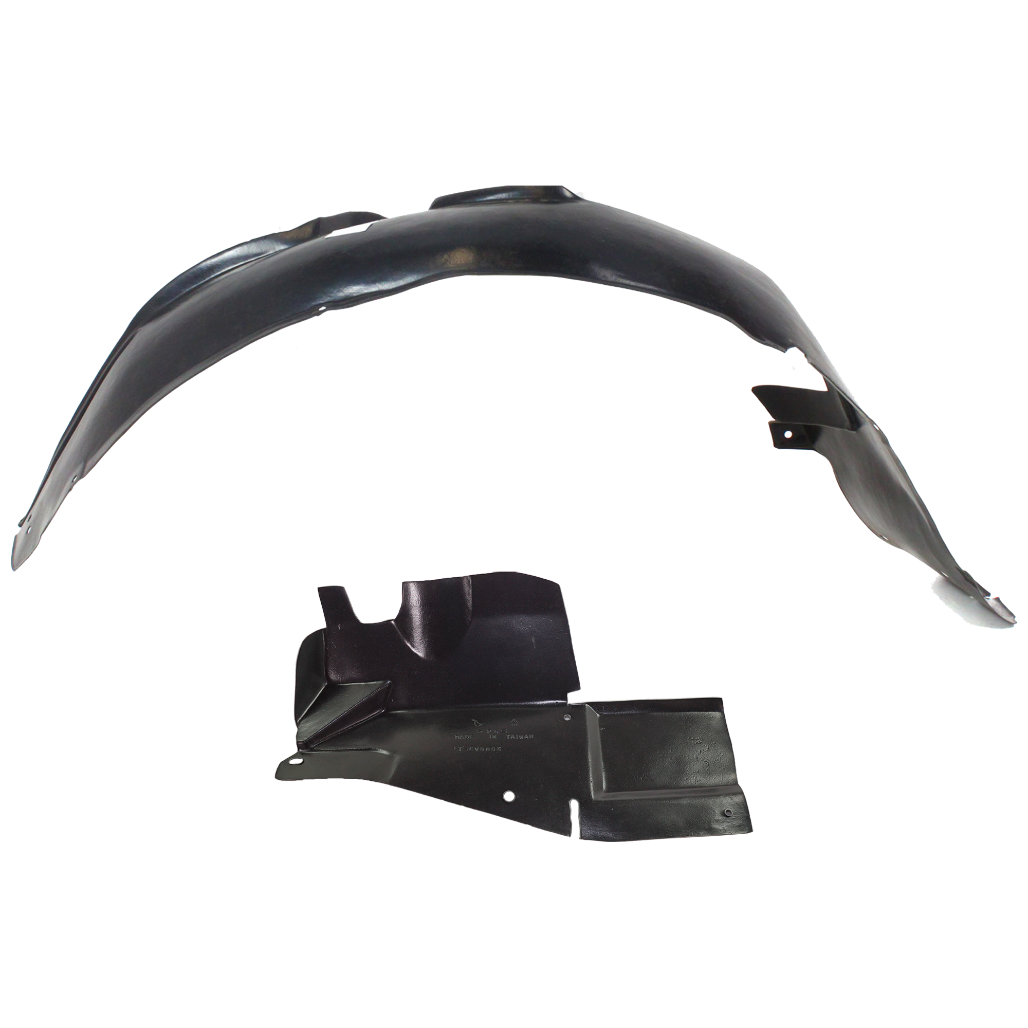 AM LACROSSE ALLURE 05-09 FENDER LINER RH AND LH 2 pc kit with Engine Splash Shield SKU KIT 050624-03 Partslink GM1251110 GM1250134 OEM 10363850-10349809