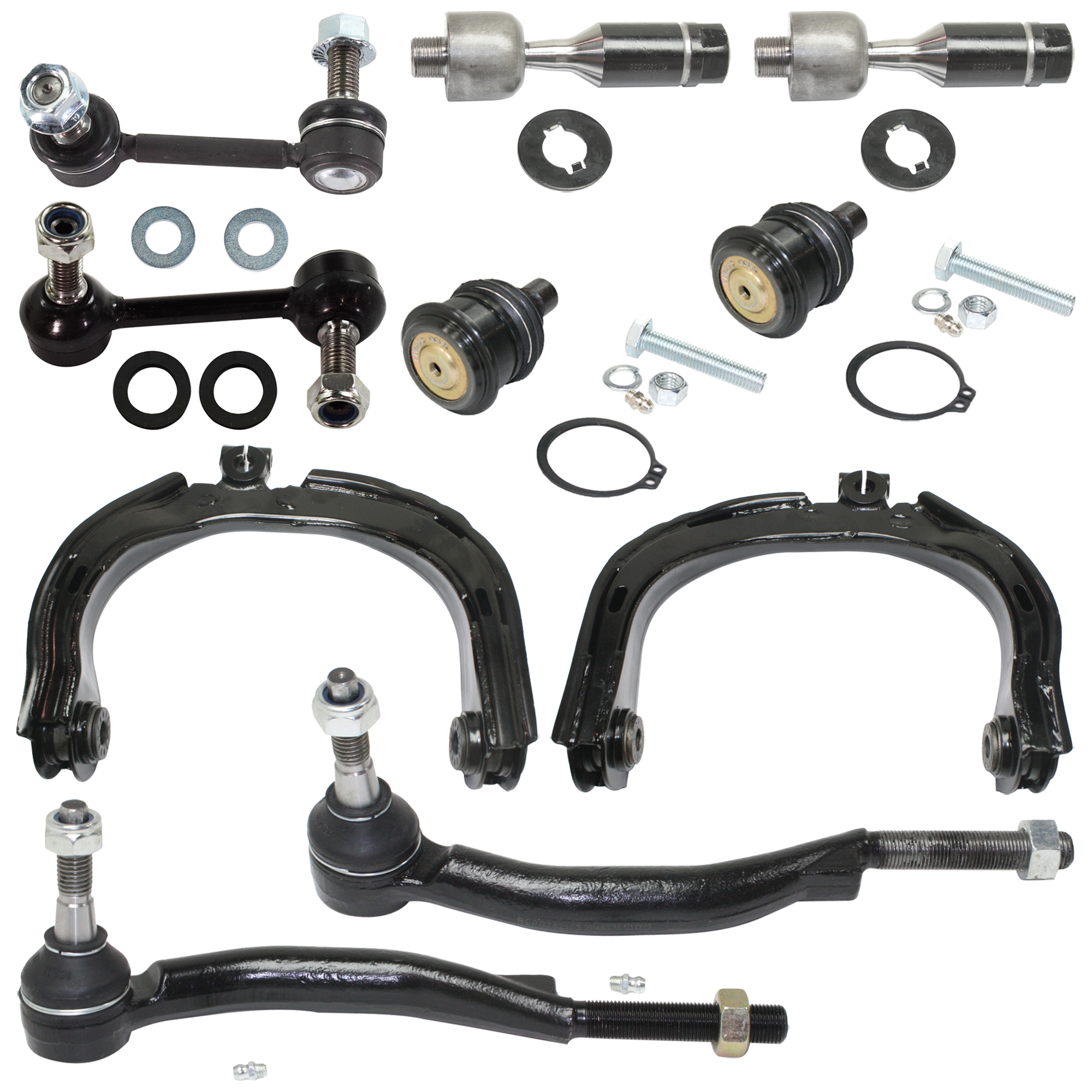 AM SSR 03-06-9-7X 05-09 FRONT SUSPENSION KIT RH AND LH 10 pc Kit with Control Arm Tie Rod End Sway Bar Link and Ball Joint SKU KIT 050724-02 OEM 104332-1017701-2601559-5001