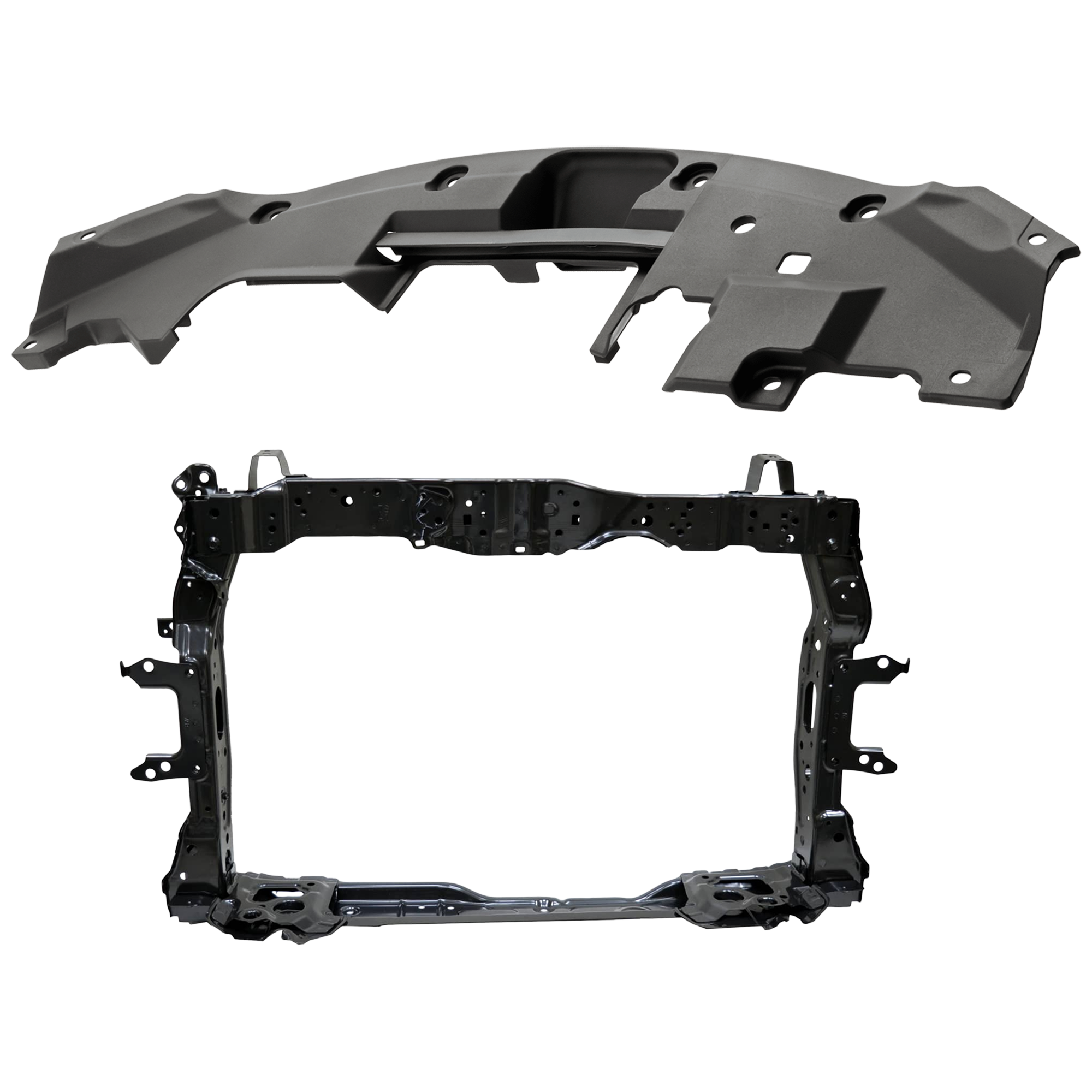 AM HR V 19-22 RADIATOR SUPPORT 2 pc Kit Assembly EX EX L Touring Models with Radiator Support Cover CAPA SKU KIT 050726-13 Partslink HO1224114C HO1225209C OEM 60400T7WA50ZZ 71129T7WA10