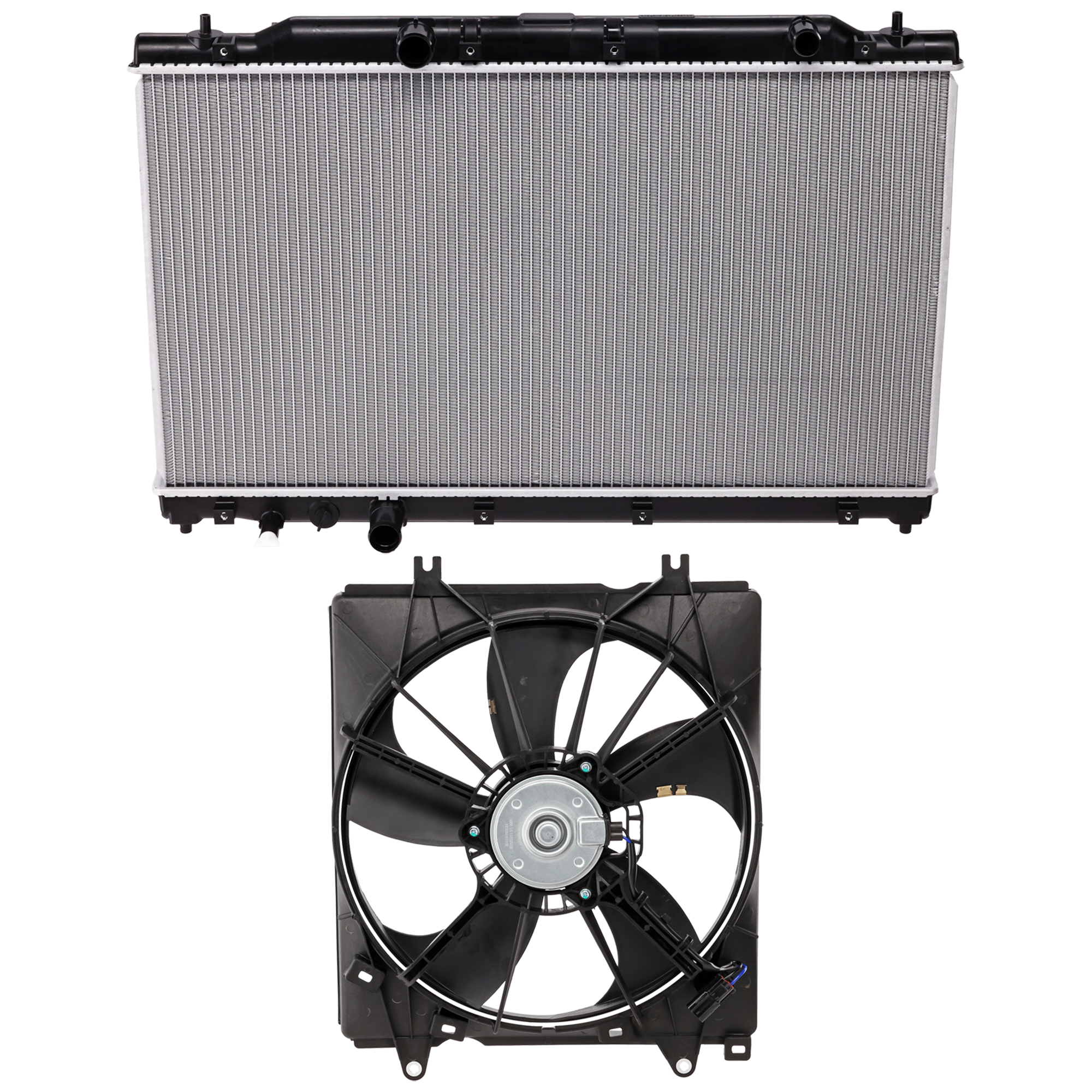 AM CR V 23-25 RADIATOR 2 pc Kit 1.5L Turbo Eng. with Cooling Fan Assembly SKU KIT 050726-22 Partslink HO3010258 HO3115185 OEM 1901068AA01-1901568AA01