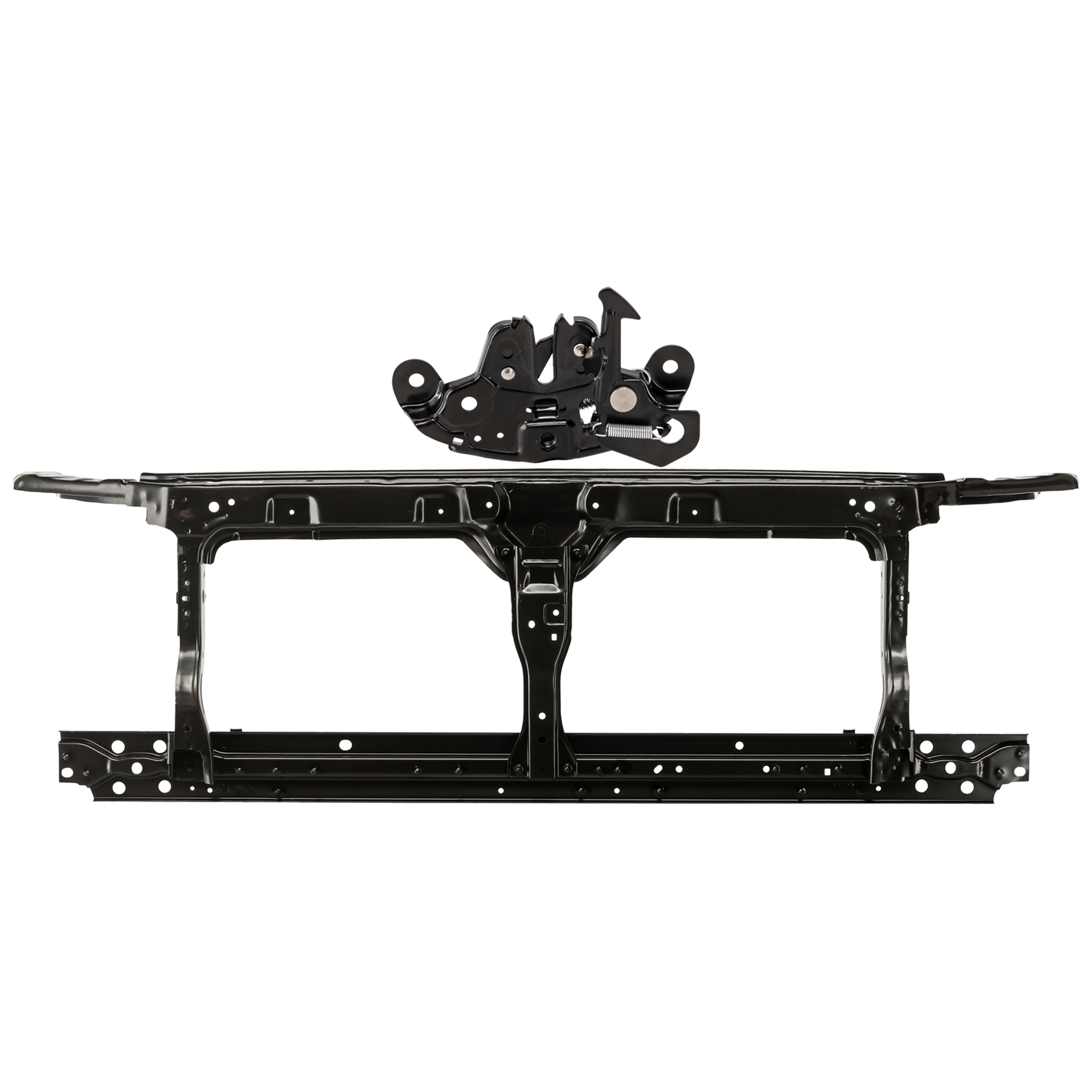 AM FRONTIER 10-14 XTERRA 09-14 RADIATOR SUPPORT 2 pc Kit with Hood Latch SKU KIT 050726-48 Partslink NI1225189 NI1234122 OEM F2500ZL8MA 65601EA500