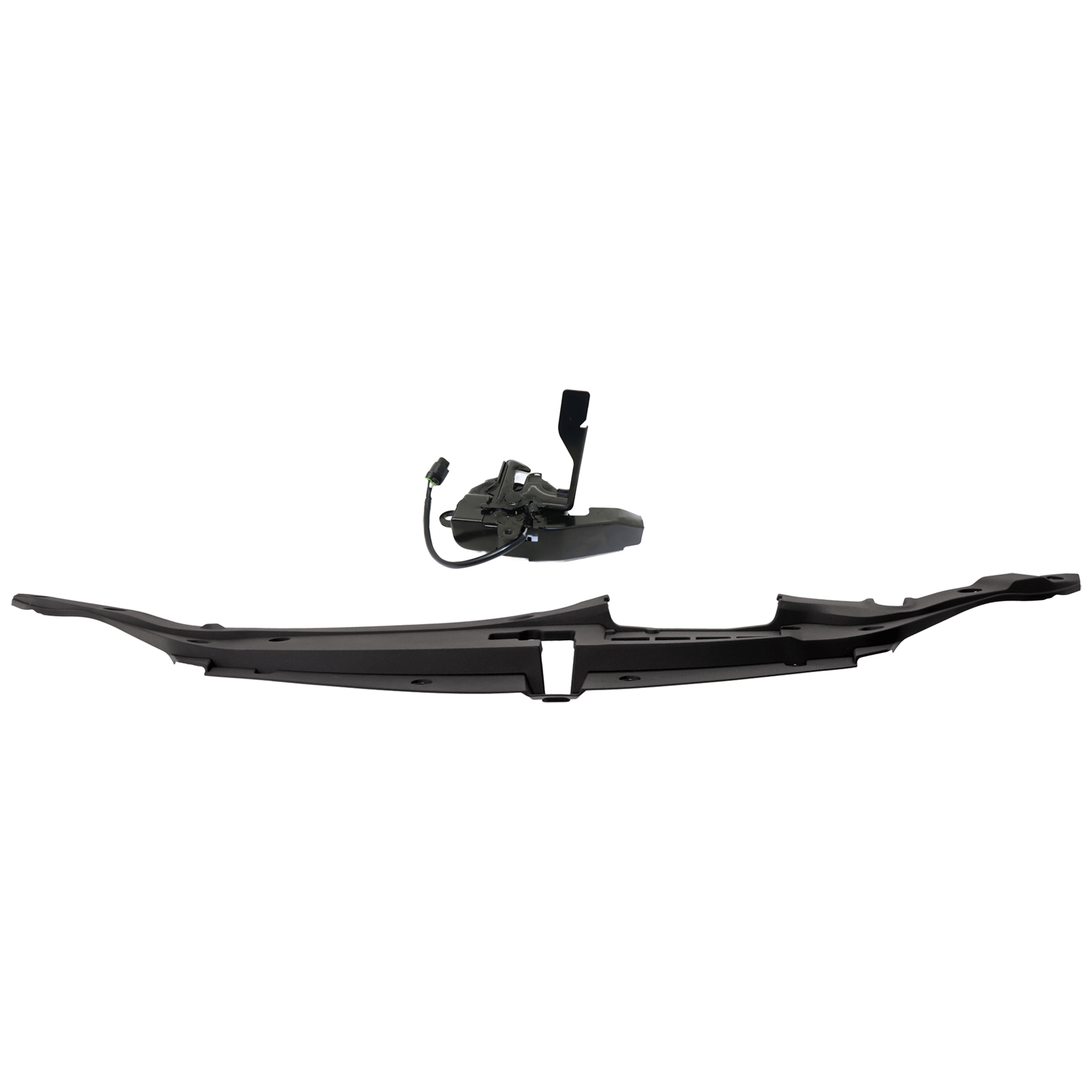 AM CAMRY 15-17 RADIATOR SUPPORT COVER 2 pc Kit w Alarm System with Hood Latch SKU KIT 050826-02 Partslink TO1224103 TO1234193 OEM 5329506130-5351006290