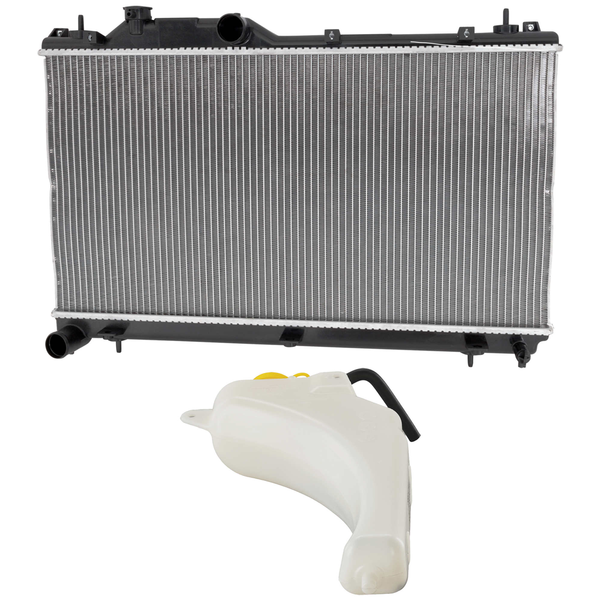 AM LEGACY OUTBACK 20-22 RADIATOR 2 pc Kit 2.5L Eng. with Coolant Reservoir SKU KIT 050826-17 Partslink SU3010669 SU3014115 OEM 45111AN00A 45150AN00A