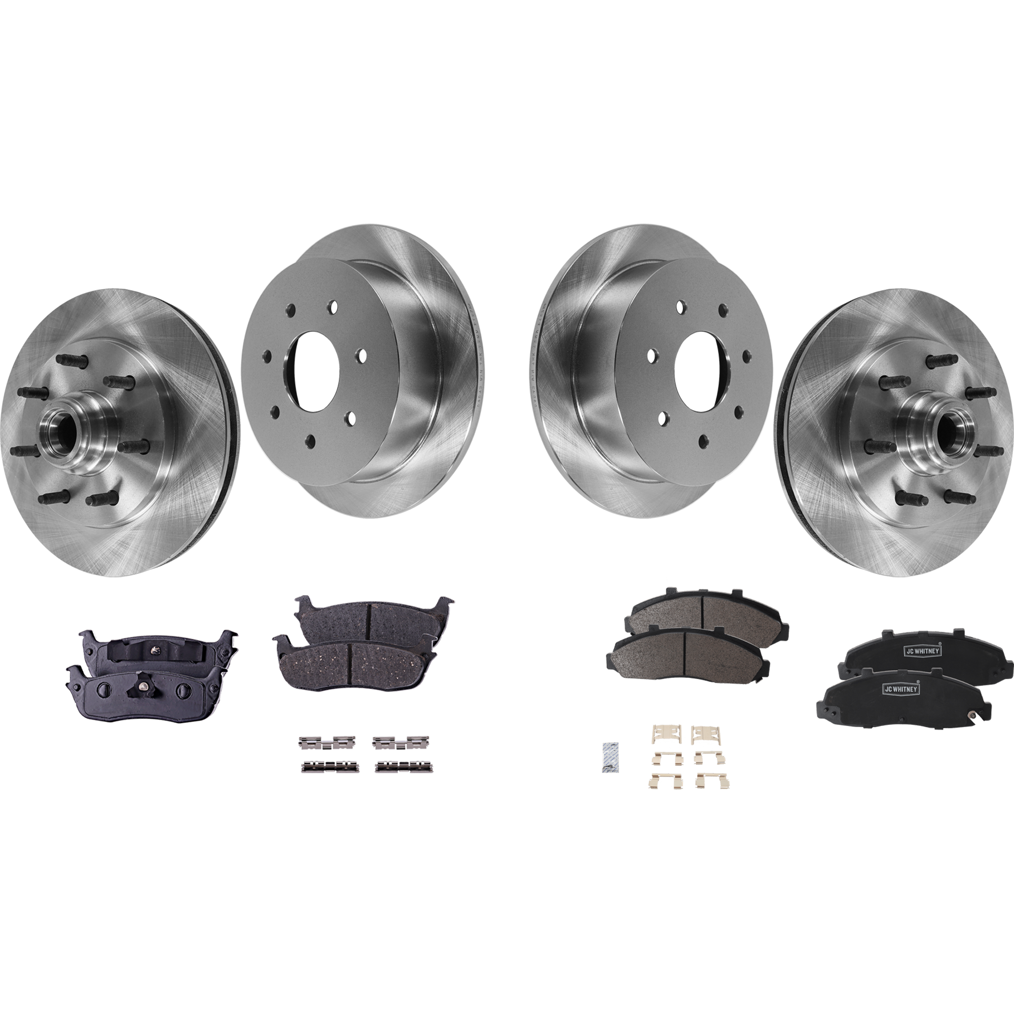 AM F 150-00-03 F 150 HERITAGE 04-04 FRONT AND REAR BRAKE DISC AND PAD KIT 8 pc kit SKU KIT 050923-06 OEM F75Z2C026CC 27260-54051-66654