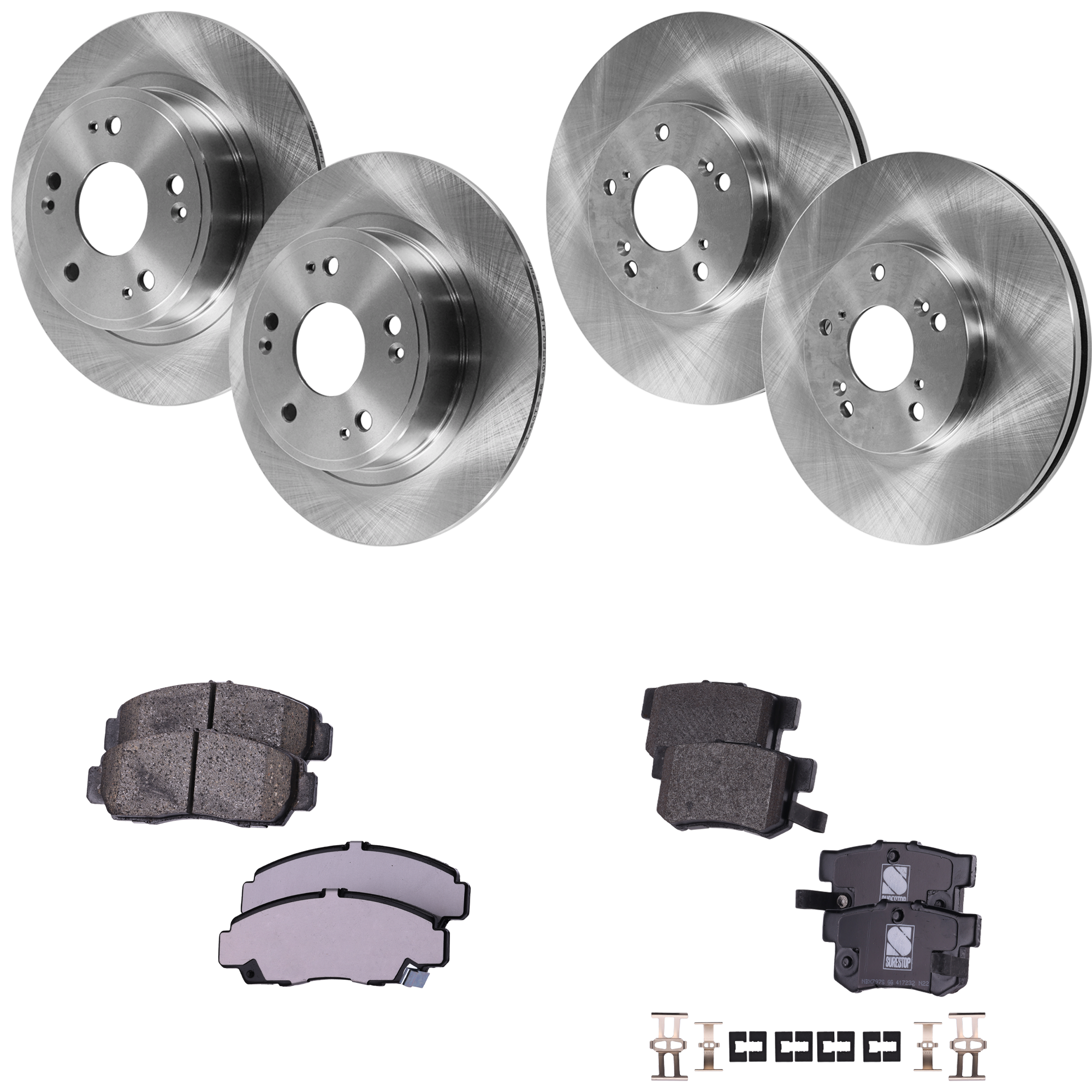 AM ACCORD 06-07 FRONT AND REAR BRAKE DISC AND PAD KIT 8 pc kit SKU KIT 050923-45 OEM 45251S0X000-42510SFY000-42510T