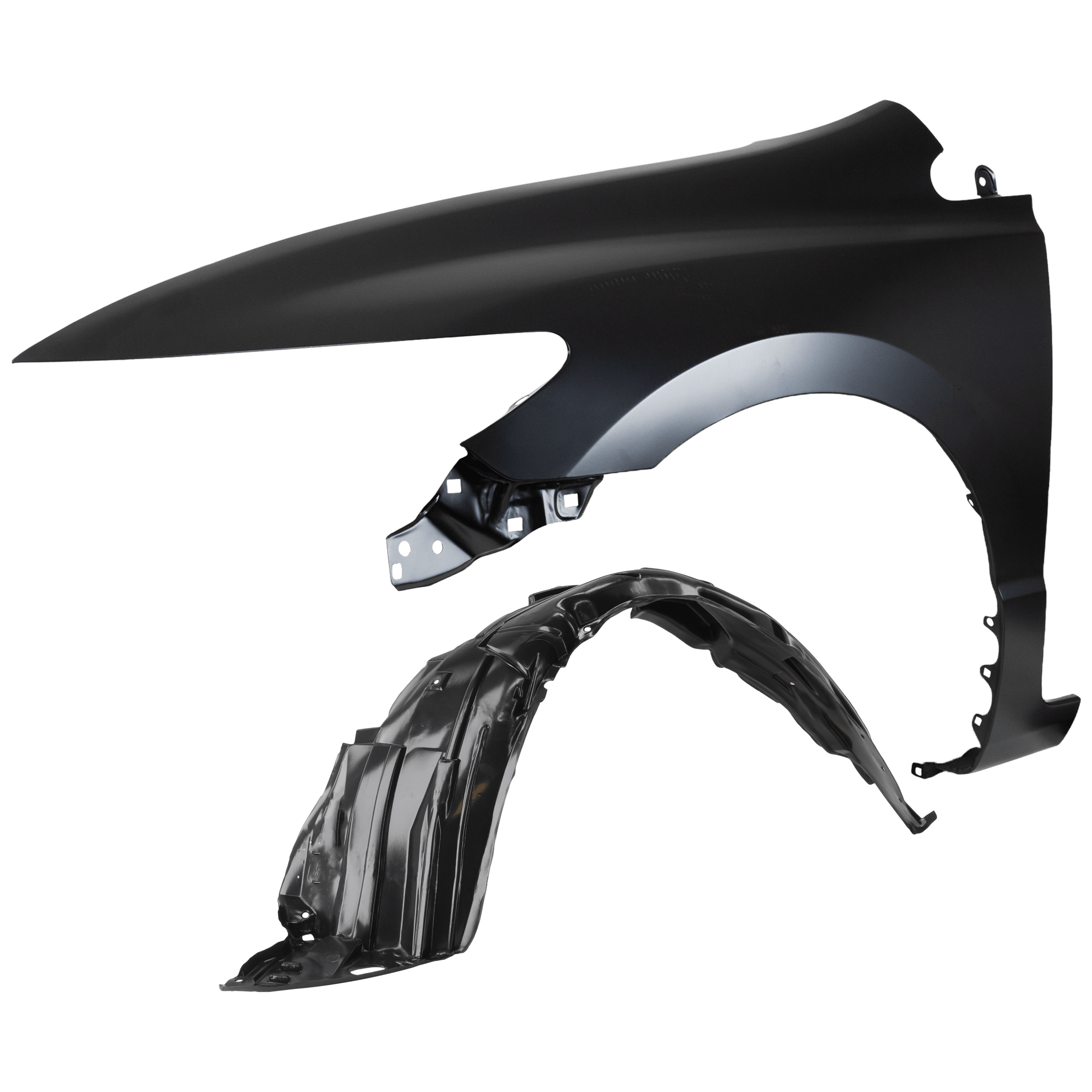 AM CIVIC 06-11 FRONT FENDER LH 2 pc Kit Primed with Fender Liner SKU KIT 050926 AE1037 Partslink HO1240169 HO1250106 OEM 60261SVAA90ZZ 74151SVAA00
