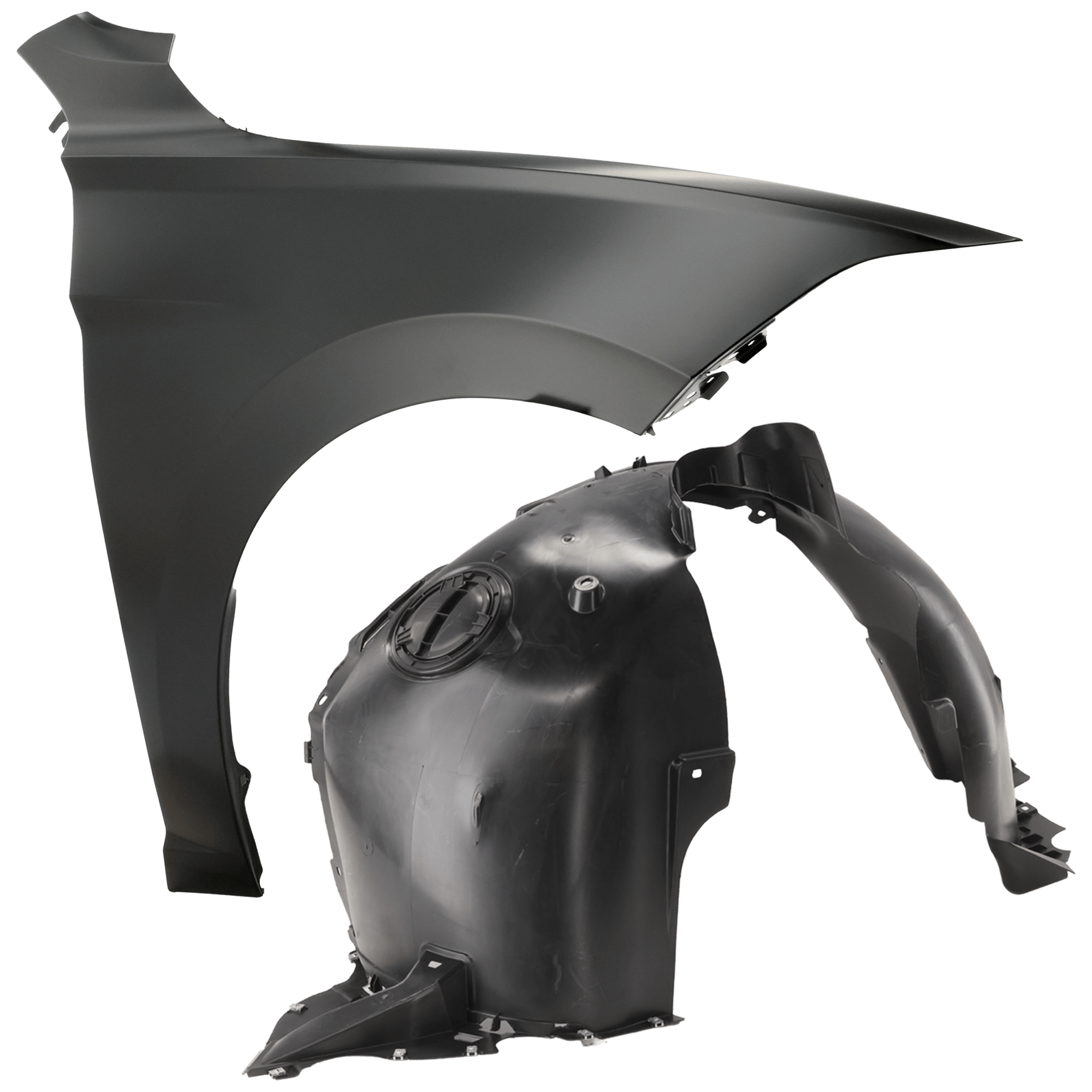 AM JETTA 19-23 FRONT FENDER RH 2 pc Kit Primed with Fender Liner SKU KIT 050926 AE1041 Partslink VW1241153 VW1249140 OEM 17A821106A 17A805912E