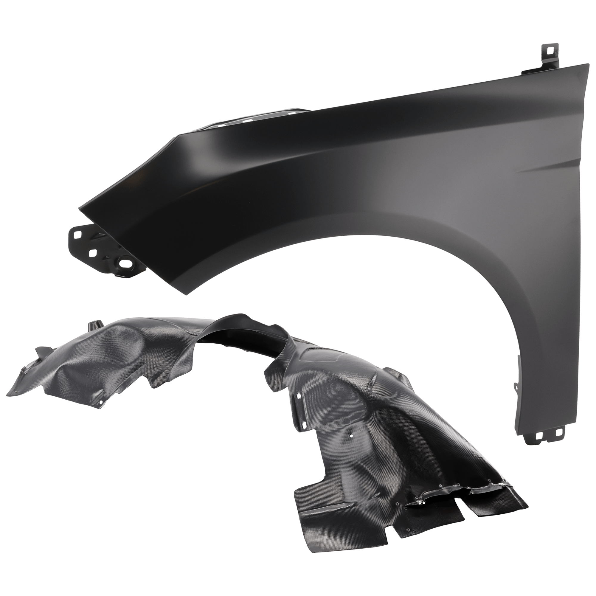 AM FOCUS 12-18 FRONT FENDER LH 2 pc Kit Primed with Fender Liner SKU KIT 050926 AE1058 Partslink FO1240287 FO1248160 OEM BM5Z16006B AM5Z16103A
