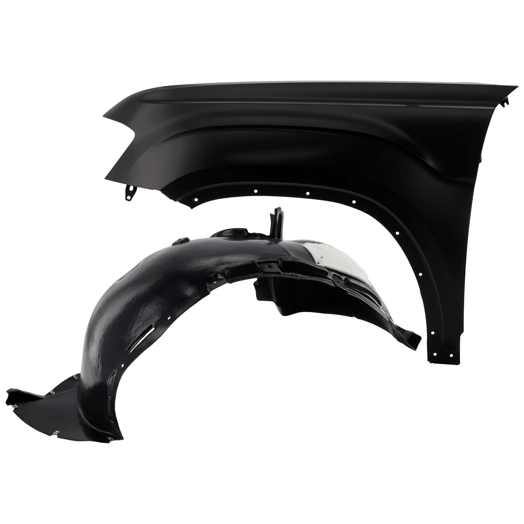 AM ATLAS 18-20 FRONT FENDER LH Primed with Fender Liner SKU KIT 050926 AE105 Partslink VW1240151 VW1248144 OEM 3CN821021-3CN805911C