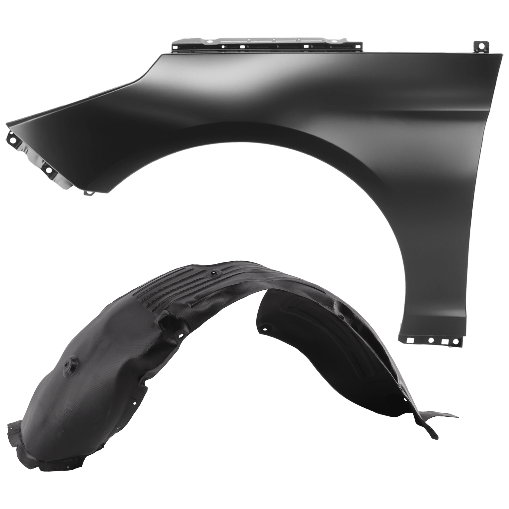 AM SONATA 15-17 FRONT FENDER LH Primed with Fender Liner SKU KIT 050926 AE111 Partslink HY1240161 HY1248154 OEM 66311C1000-86811C2000